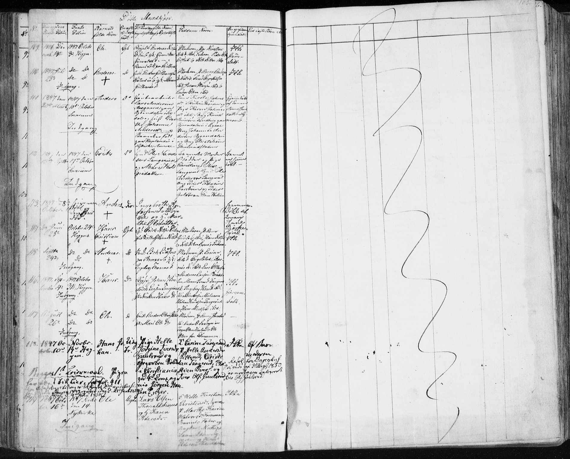 Modum kirkebøker, AV/SAKO-A-234/F/Fa/L0007: Ministerialbok nr. 7, 1841-1850, s. 105