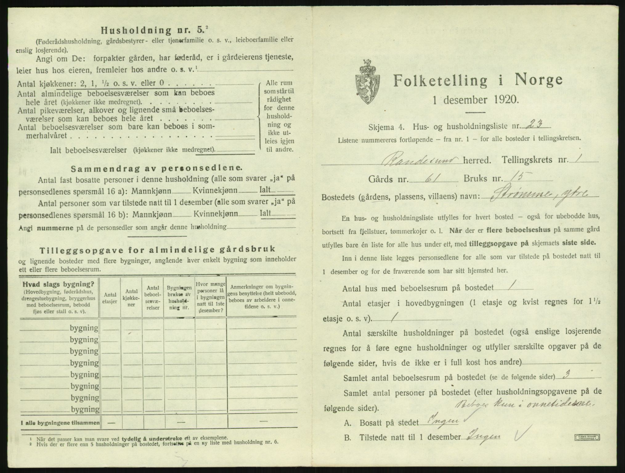 SAK, Folketelling 1920 for 1011 Randesund herred, 1920, s. 76