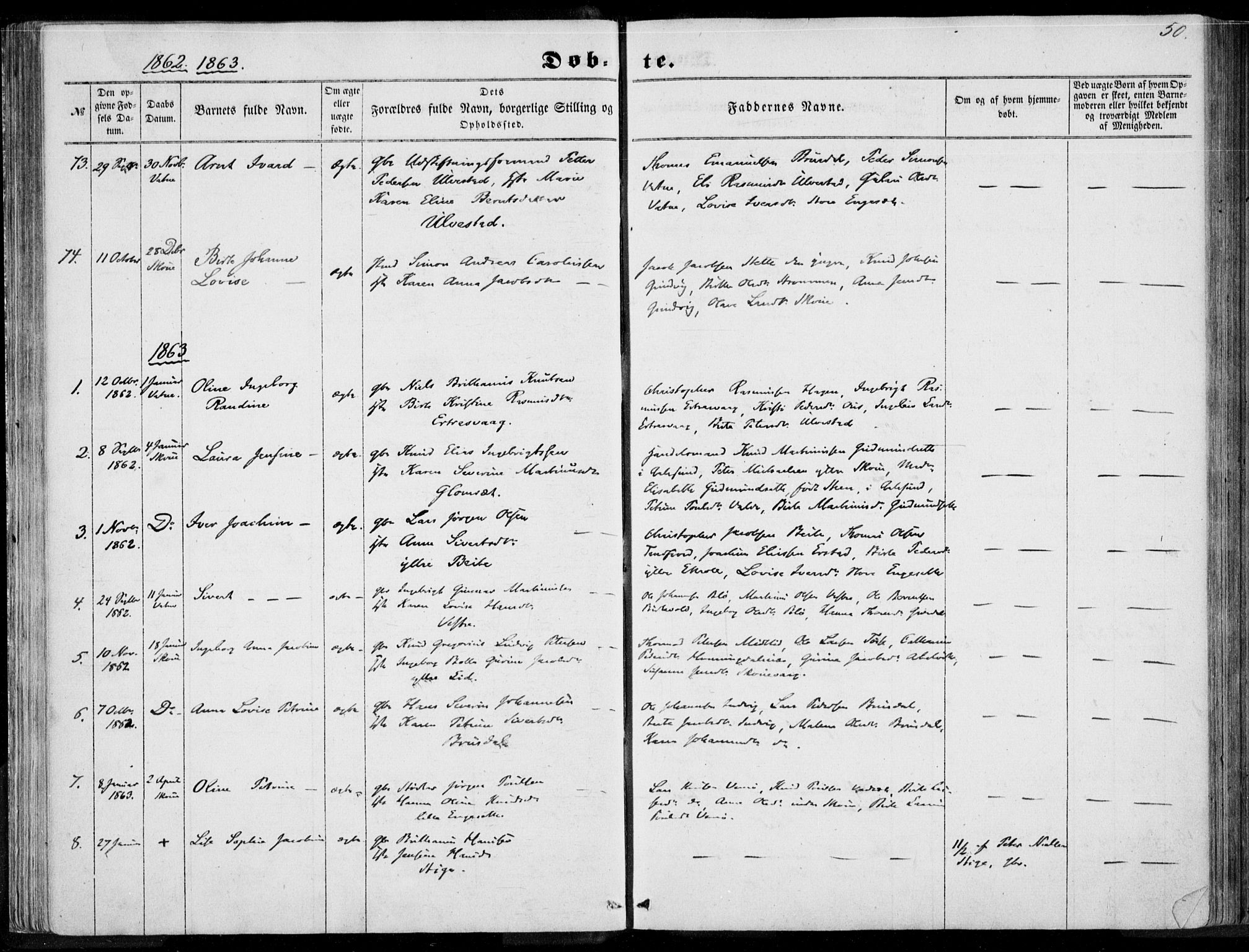 Ministerialprotokoller, klokkerbøker og fødselsregistre - Møre og Romsdal, AV/SAT-A-1454/524/L0354: Ministerialbok nr. 524A06, 1857-1863, s. 50