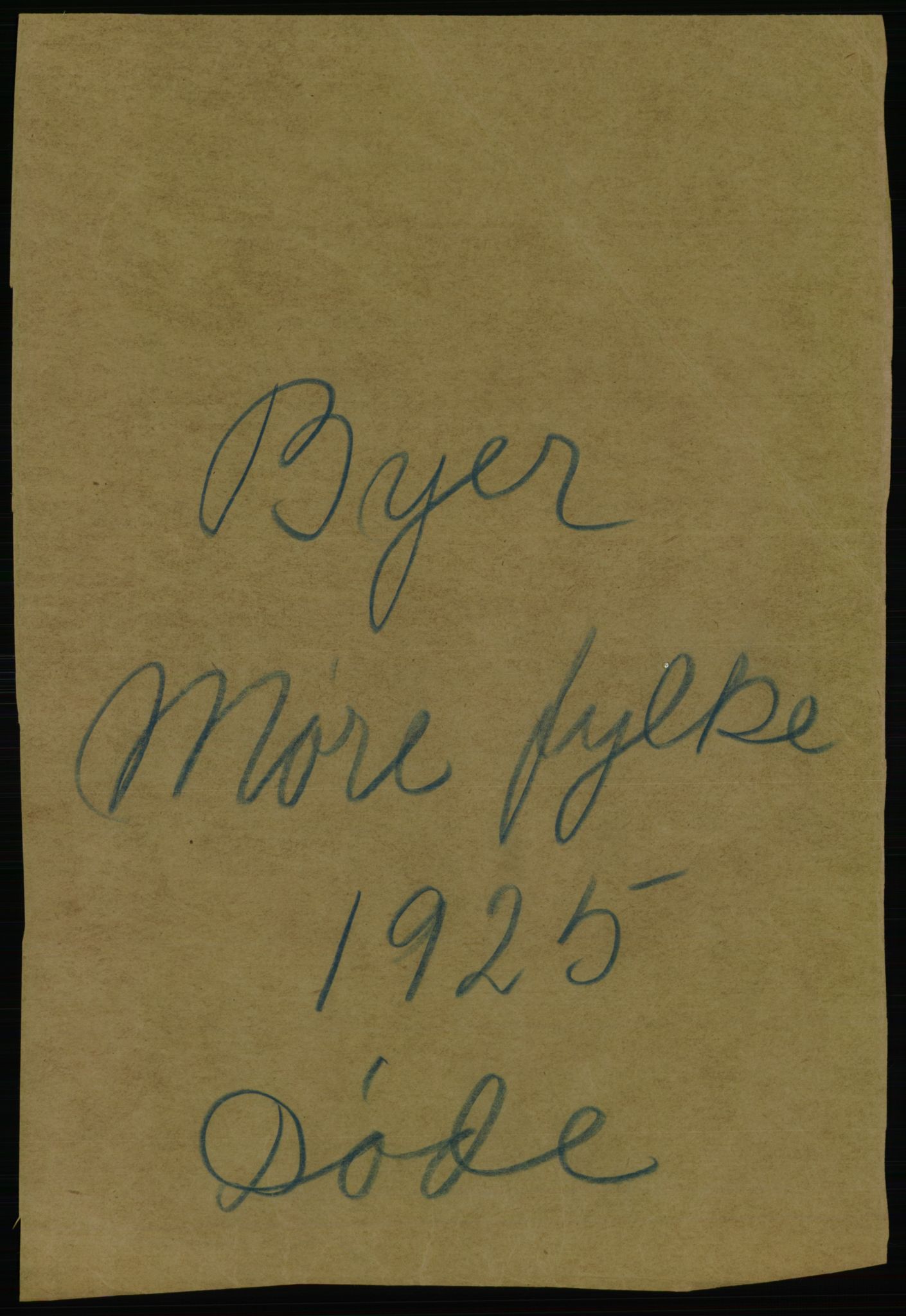 Statistisk sentralbyrå, Sosiodemografiske emner, Befolkning, AV/RA-S-2228/D/Df/Dfc/Dfce/L0035: Møre fylke: Gifte, døde. Bygder og byer., 1925, s. 723