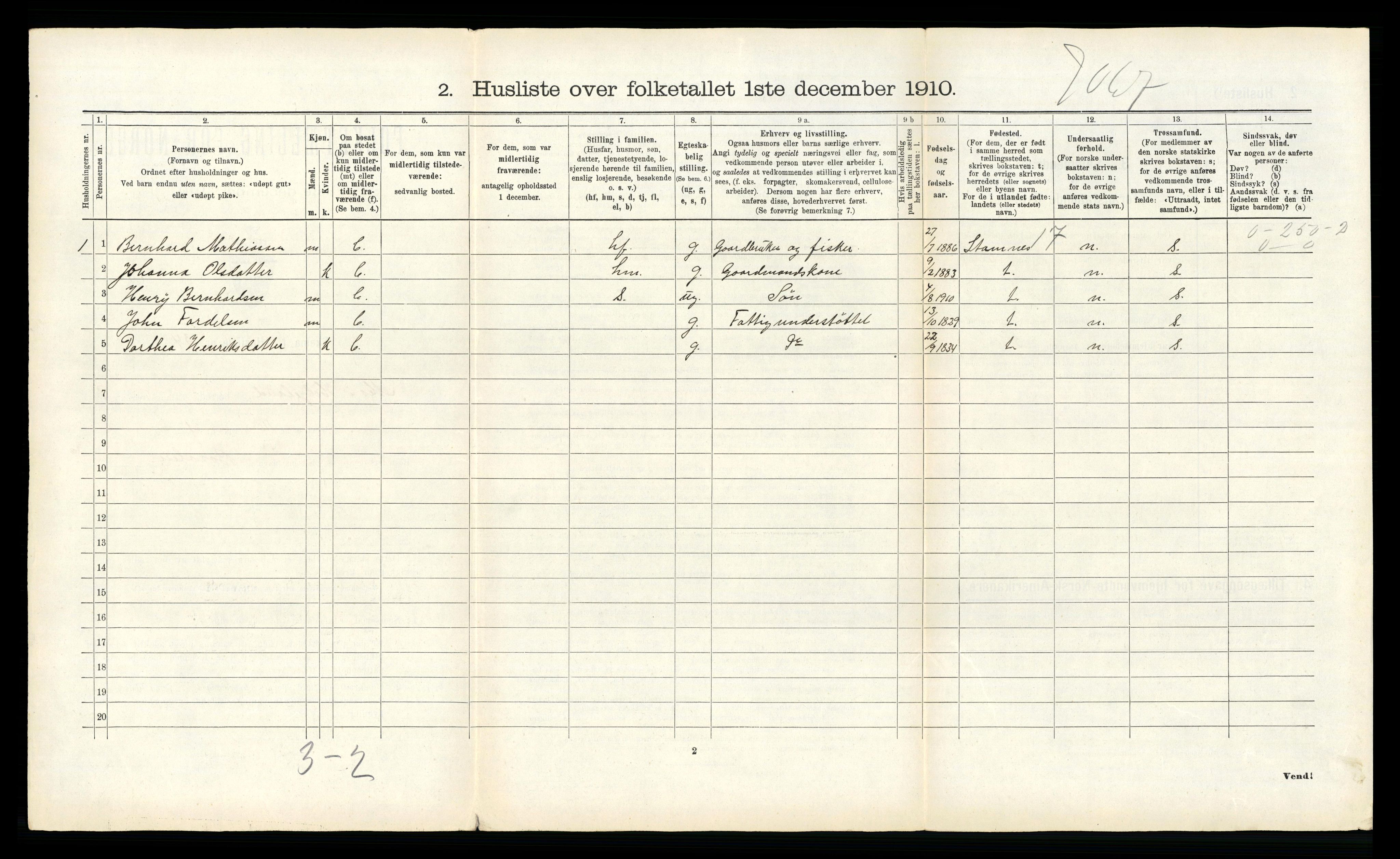 RA, Folketelling 1910 for 1833 Mo herred, 1910, s. 1274