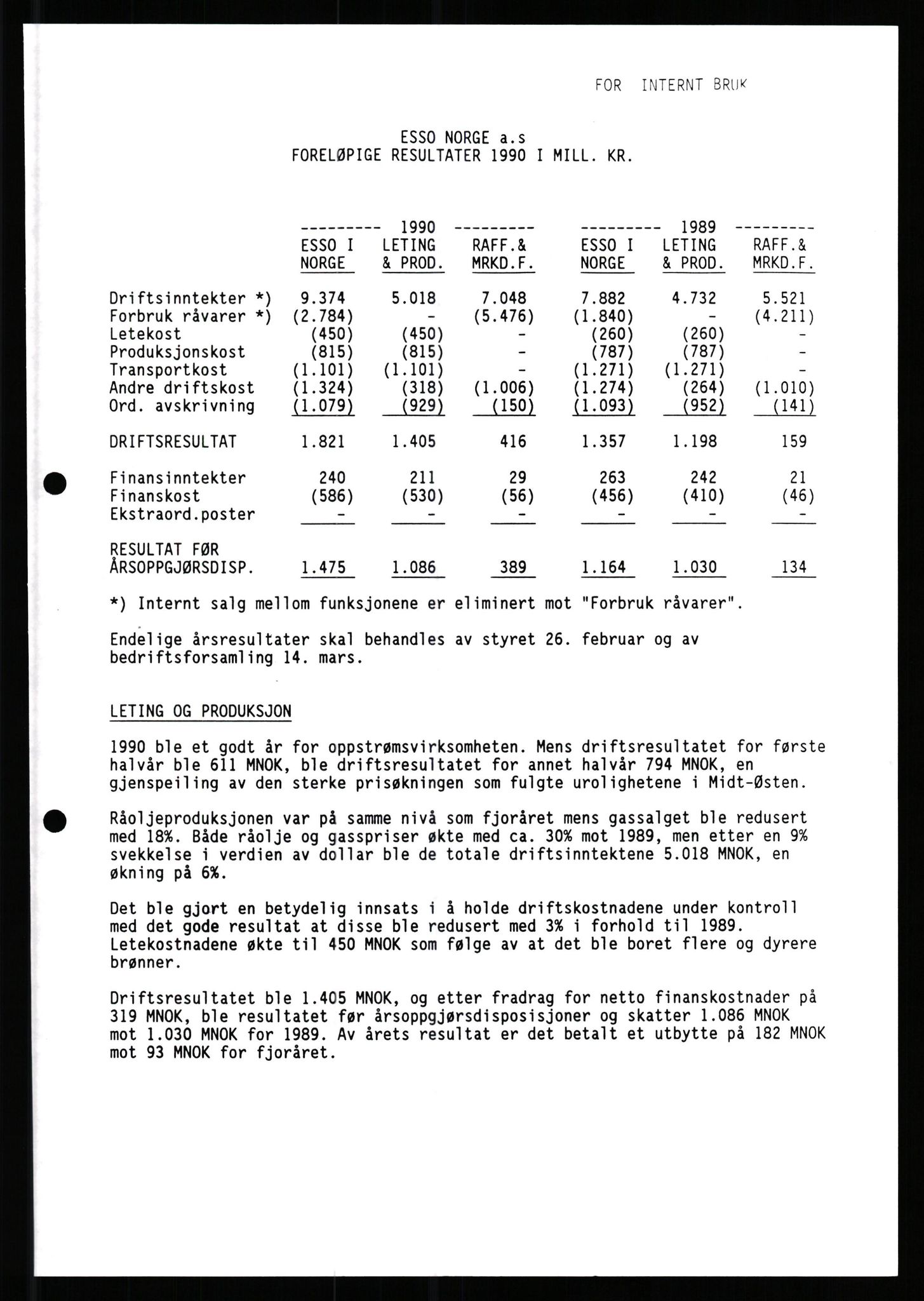 Pa 0982 - Esso Norge A/S, AV/SAST-A-100448/X/Xd/L0003: Ukenytt, 1987-1991