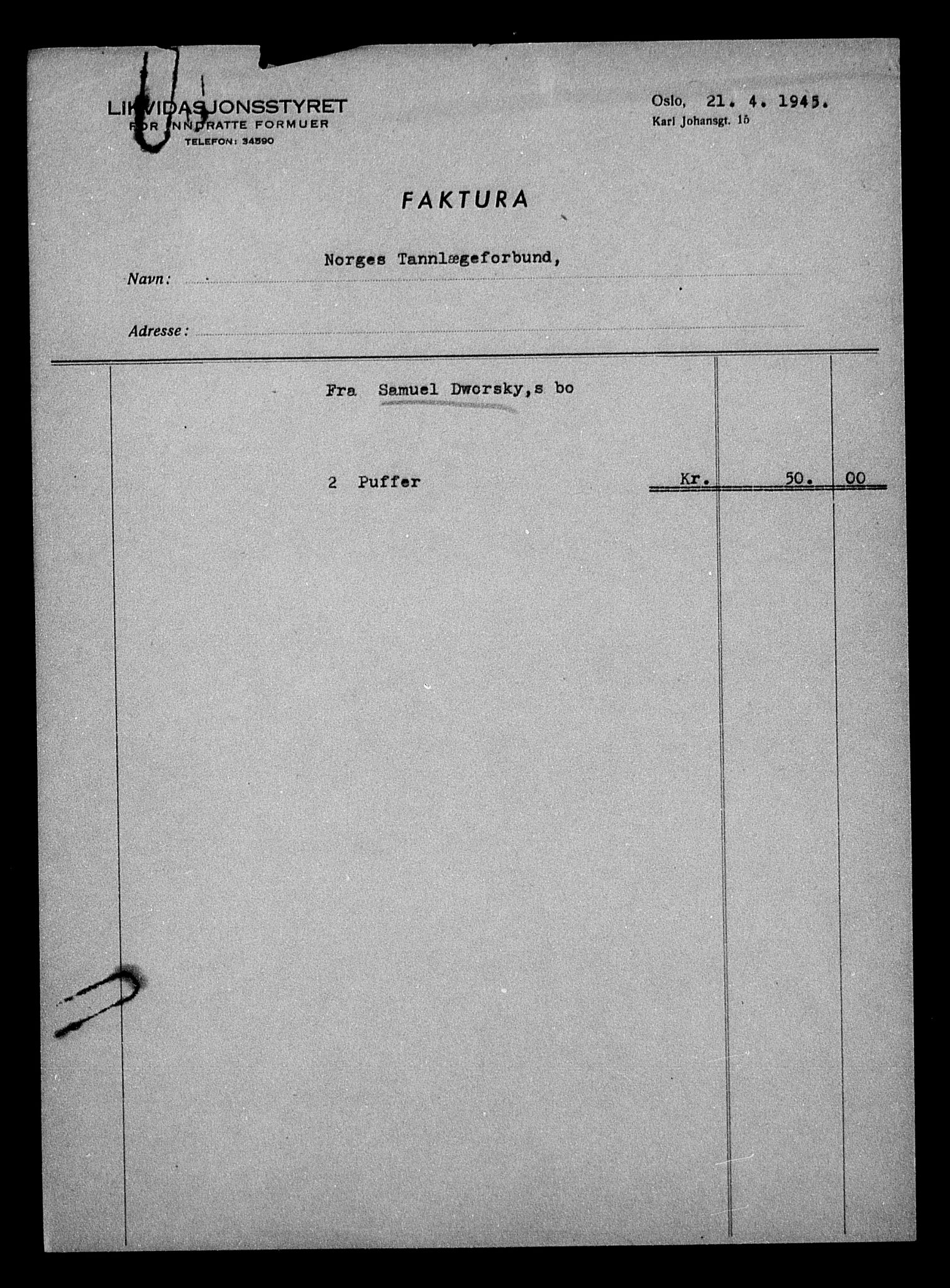 Justisdepartementet, Tilbakeføringskontoret for inndratte formuer, AV/RA-S-1564/H/Hc/Hcc/L0932: --, 1945-1947, s. 111