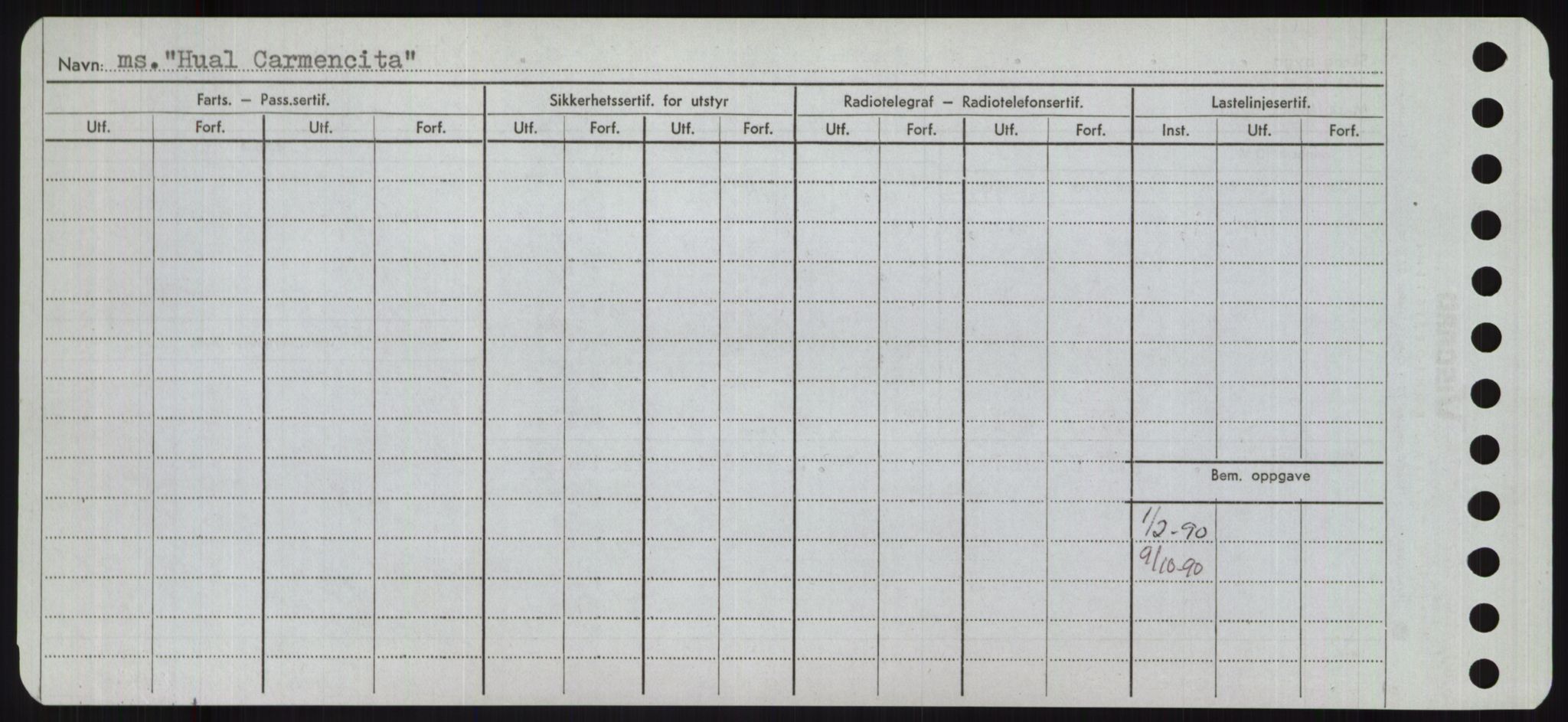 Sjøfartsdirektoratet med forløpere, Skipsmålingen, RA/S-1627/H/Ha/L0003/0001: Fartøy, Hilm-Mar / Fartøy, Hilm-Kol, s. 98