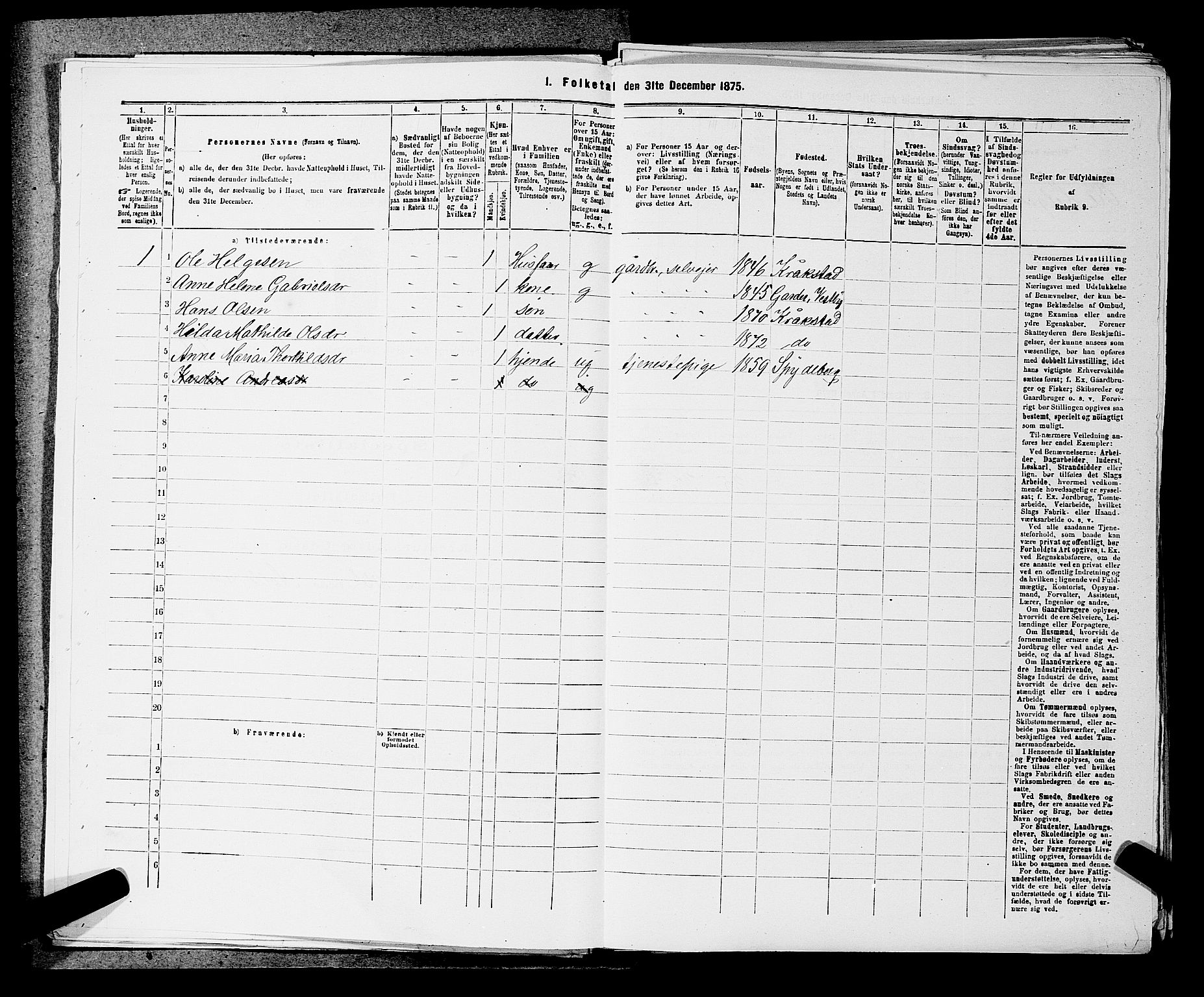 RA, Folketelling 1875 for 0123P Spydeberg prestegjeld, 1875, s. 41