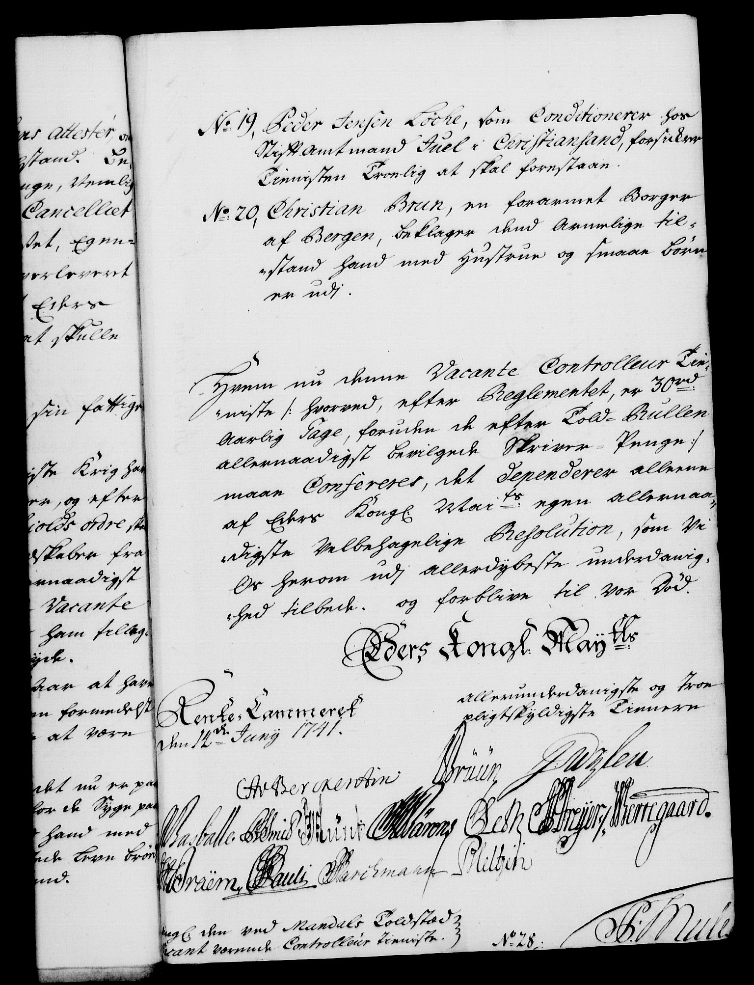 Rentekammeret, Kammerkanselliet, AV/RA-EA-3111/G/Gf/Gfa/L0024: Norsk relasjons- og resolusjonsprotokoll (merket RK 52.24), 1741, s. 383