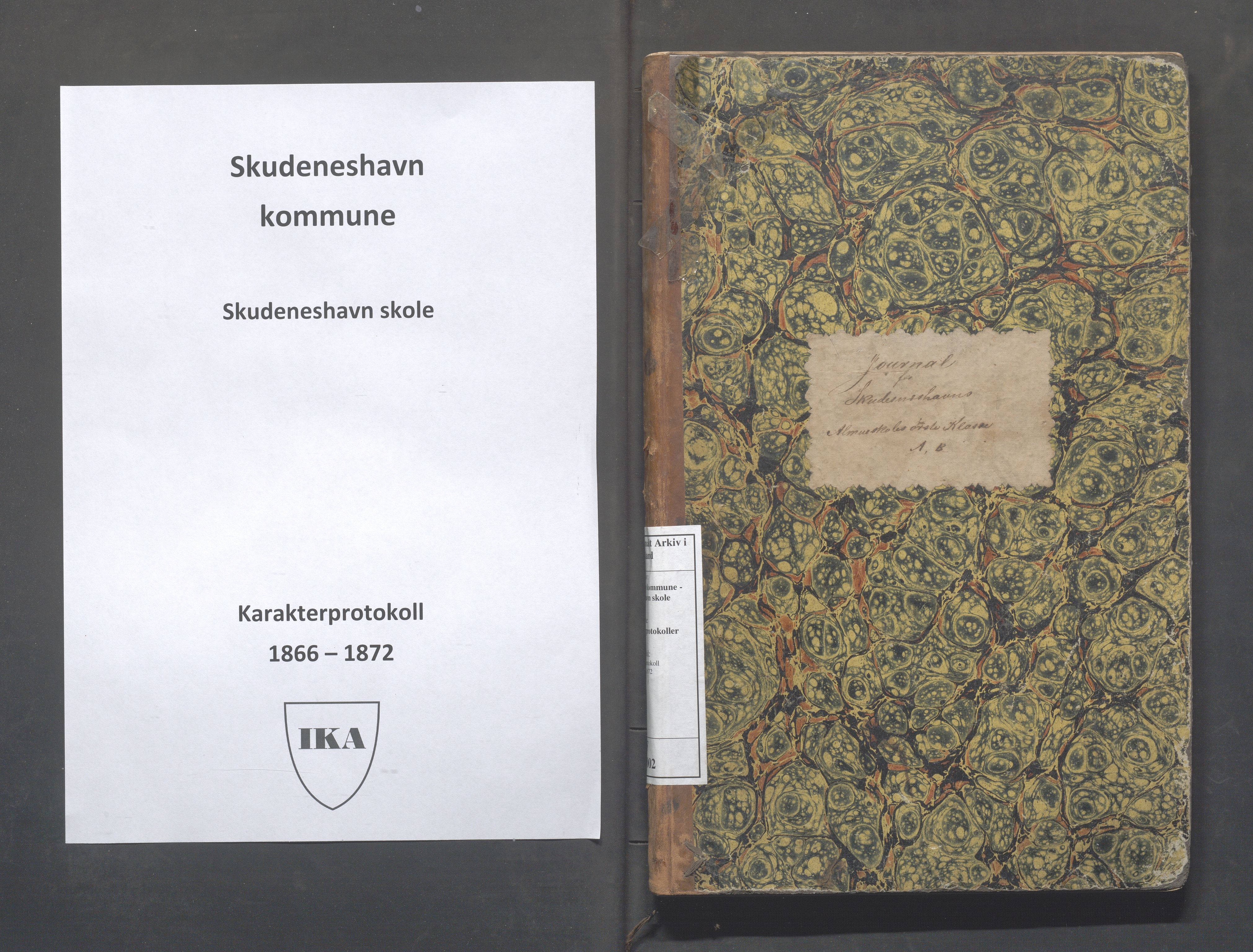 Skudeneshavn kommune - Skudeneshavn skole, IKAR/A-373/F/L0002: Karakterprotokoll, 1866-1872, s. 1