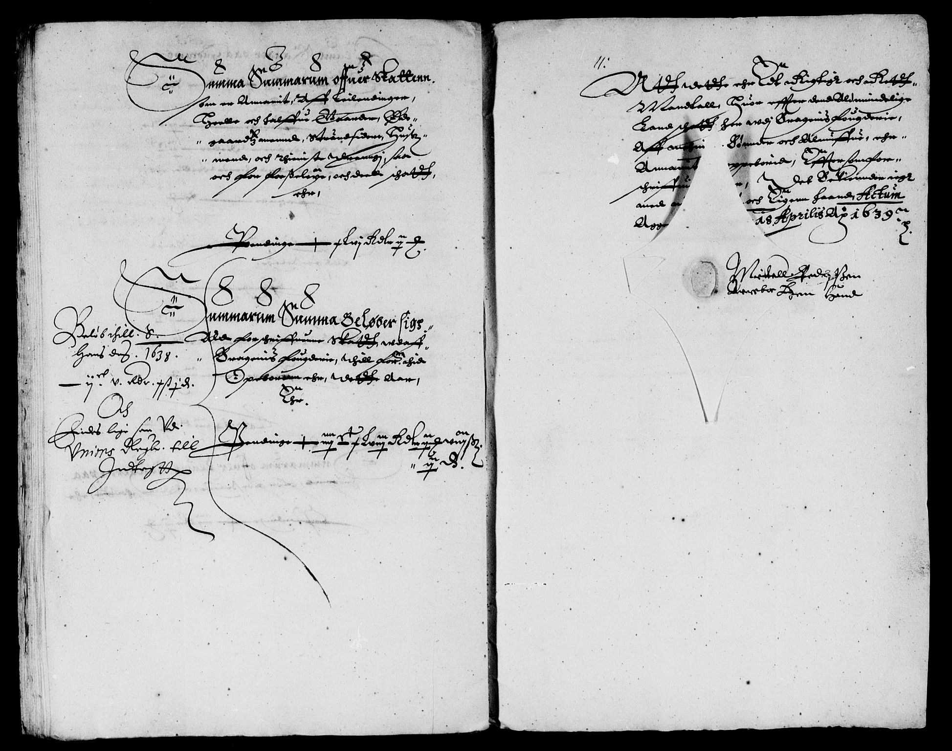 Rentekammeret inntil 1814, Reviderte regnskaper, Lensregnskaper, AV/RA-EA-5023/R/Rb/Rba/L0141: Akershus len, 1638-1639