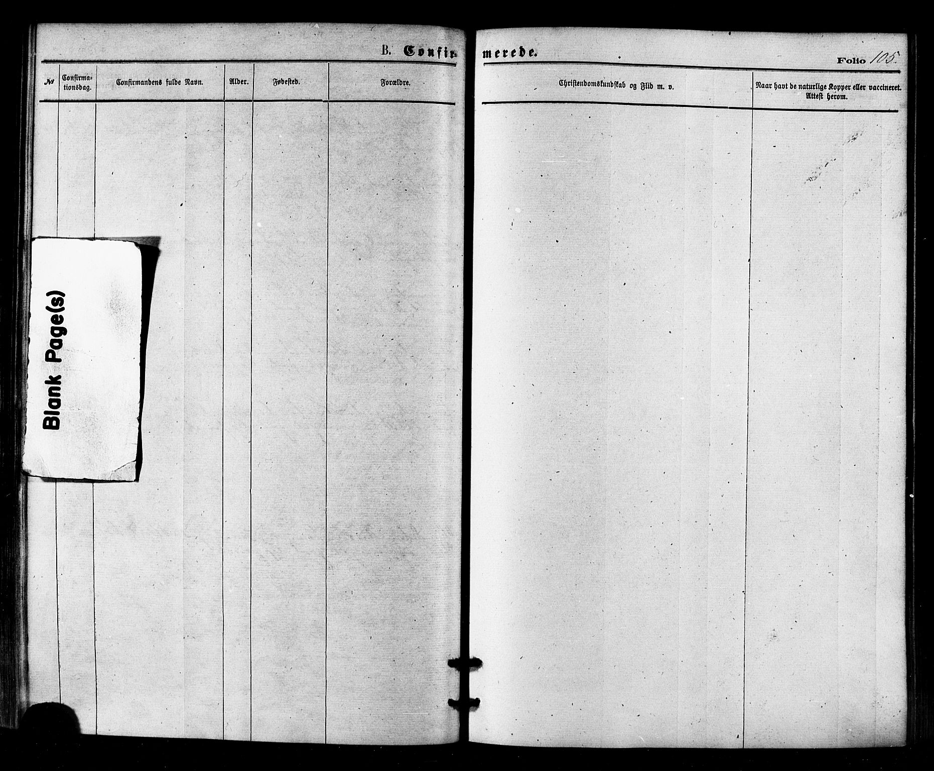 Kistrand/Porsanger sokneprestembete, SATØ/S-1351/H/Ha/L0006.kirke: Ministerialbok nr. 6, 1875-1880, s. 105