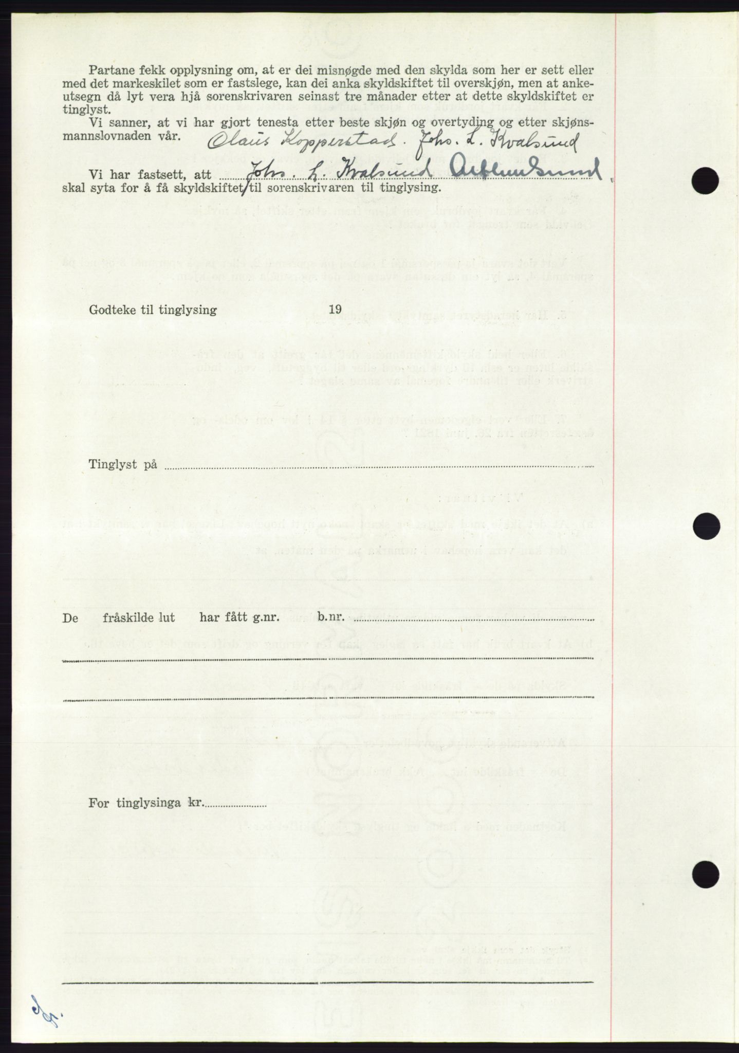 Søre Sunnmøre sorenskriveri, AV/SAT-A-4122/1/2/2C/L0094: Pantebok nr. 20A, 1953-1953, Dagboknr: 397/1953