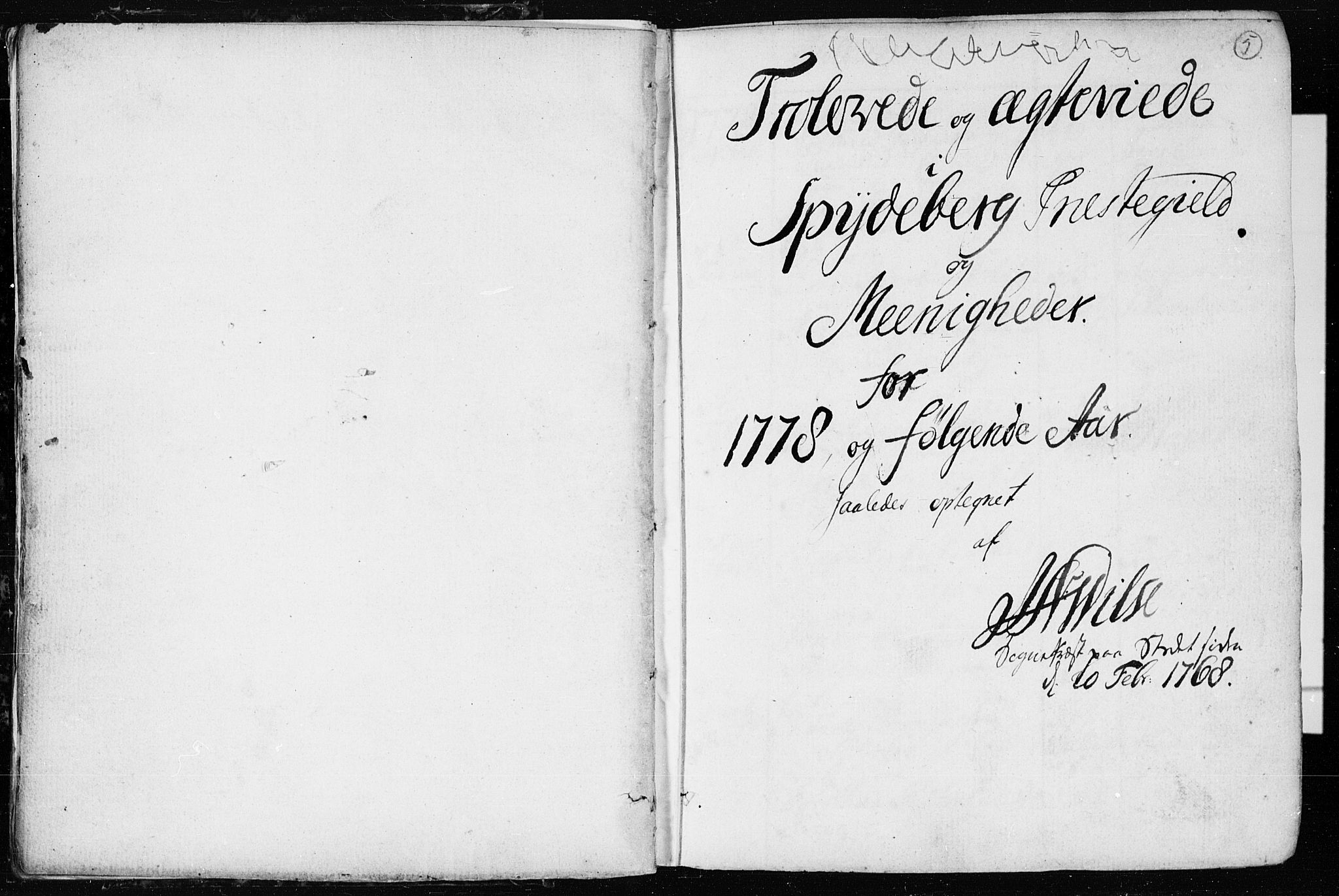 Spydeberg prestekontor Kirkebøker, AV/SAO-A-10924/F/Fa/L0003: Ministerialbok nr. I 3, 1778-1814, s. 5