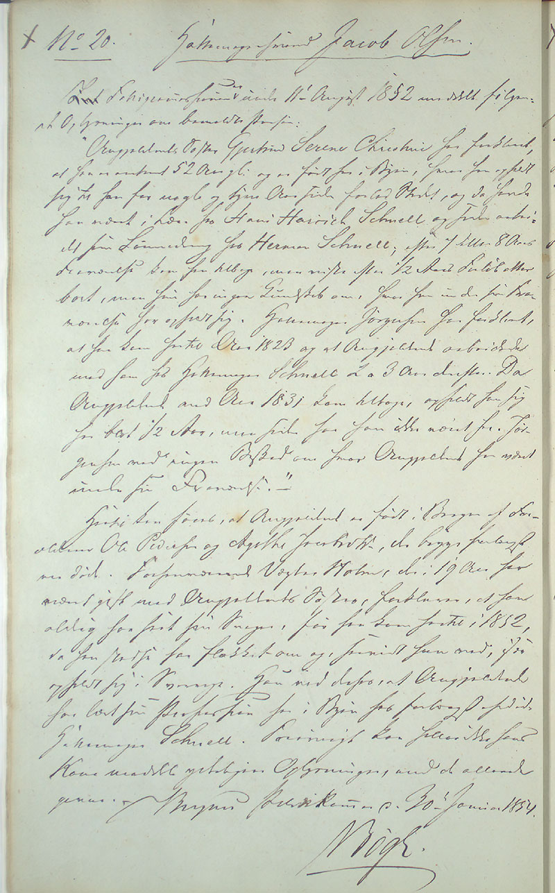 Bergen politikammer / politidistrikt, AV/SAB-A-60401/I/Ic, 1854-1856
