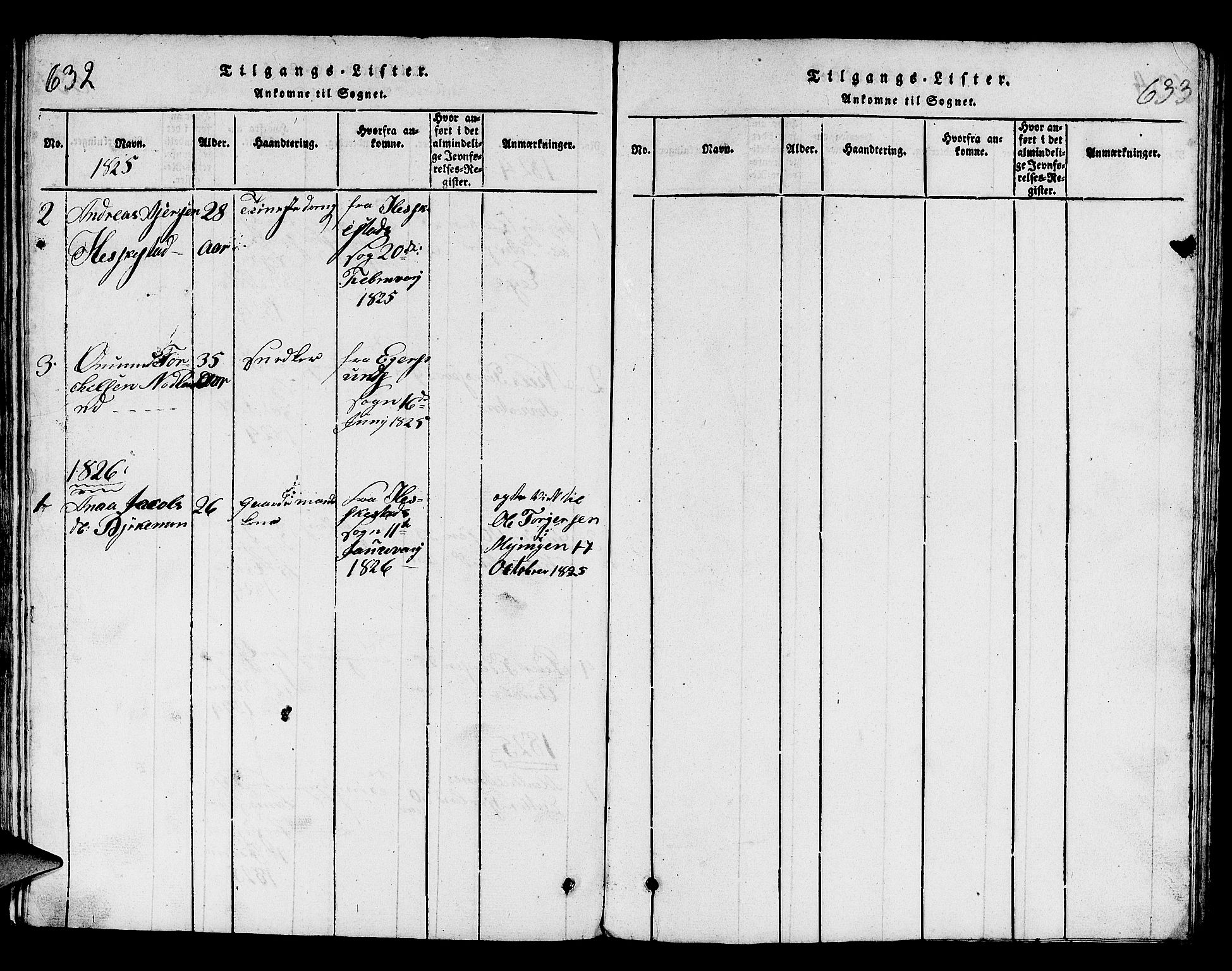 Helleland sokneprestkontor, AV/SAST-A-101810: Klokkerbok nr. B 1, 1815-1841, s. 632-633