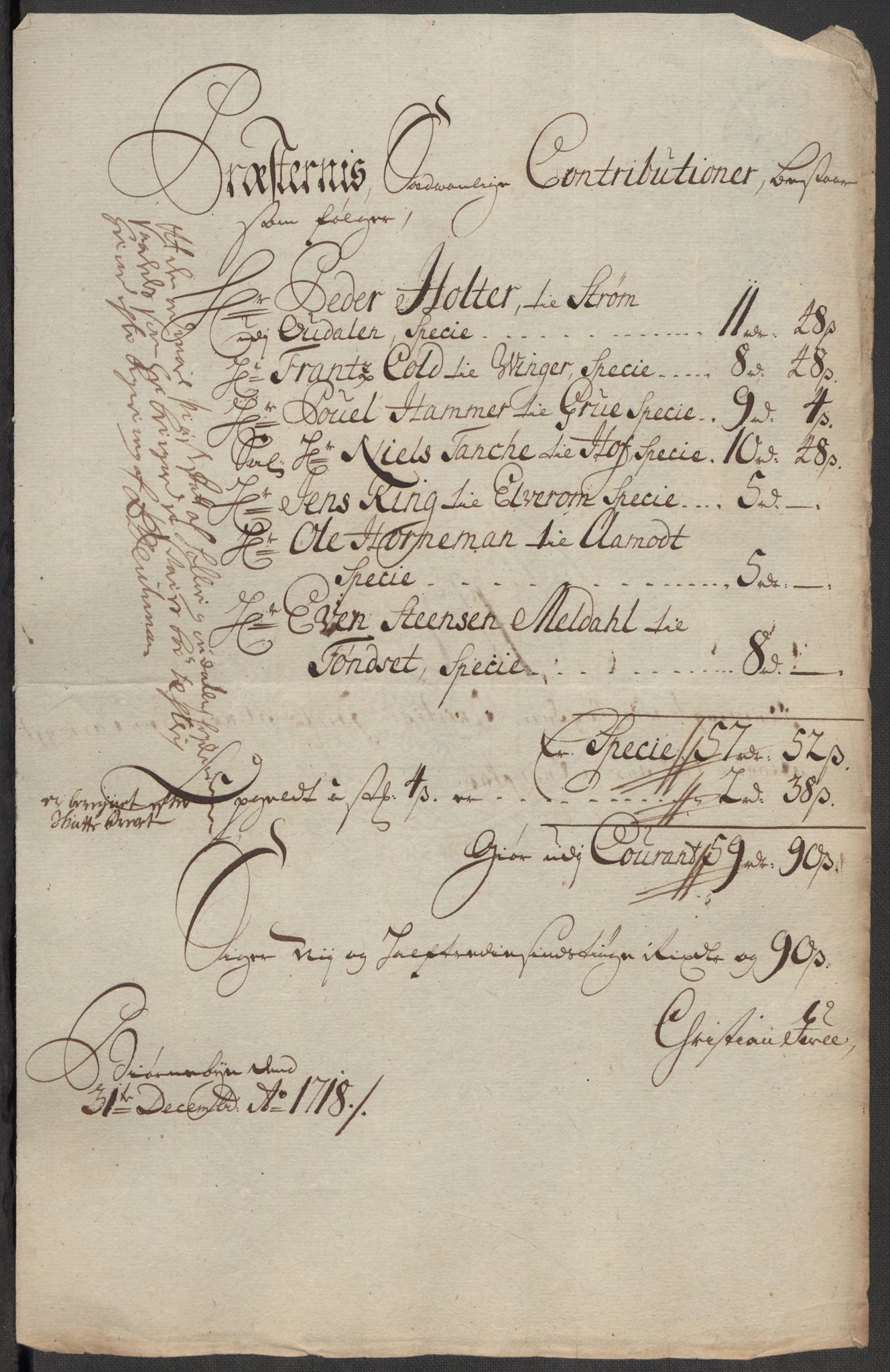 Rentekammeret inntil 1814, Reviderte regnskaper, Fogderegnskap, RA/EA-4092/R13/L0857: Fogderegnskap Solør, Odal og Østerdal, 1718, s. 147
