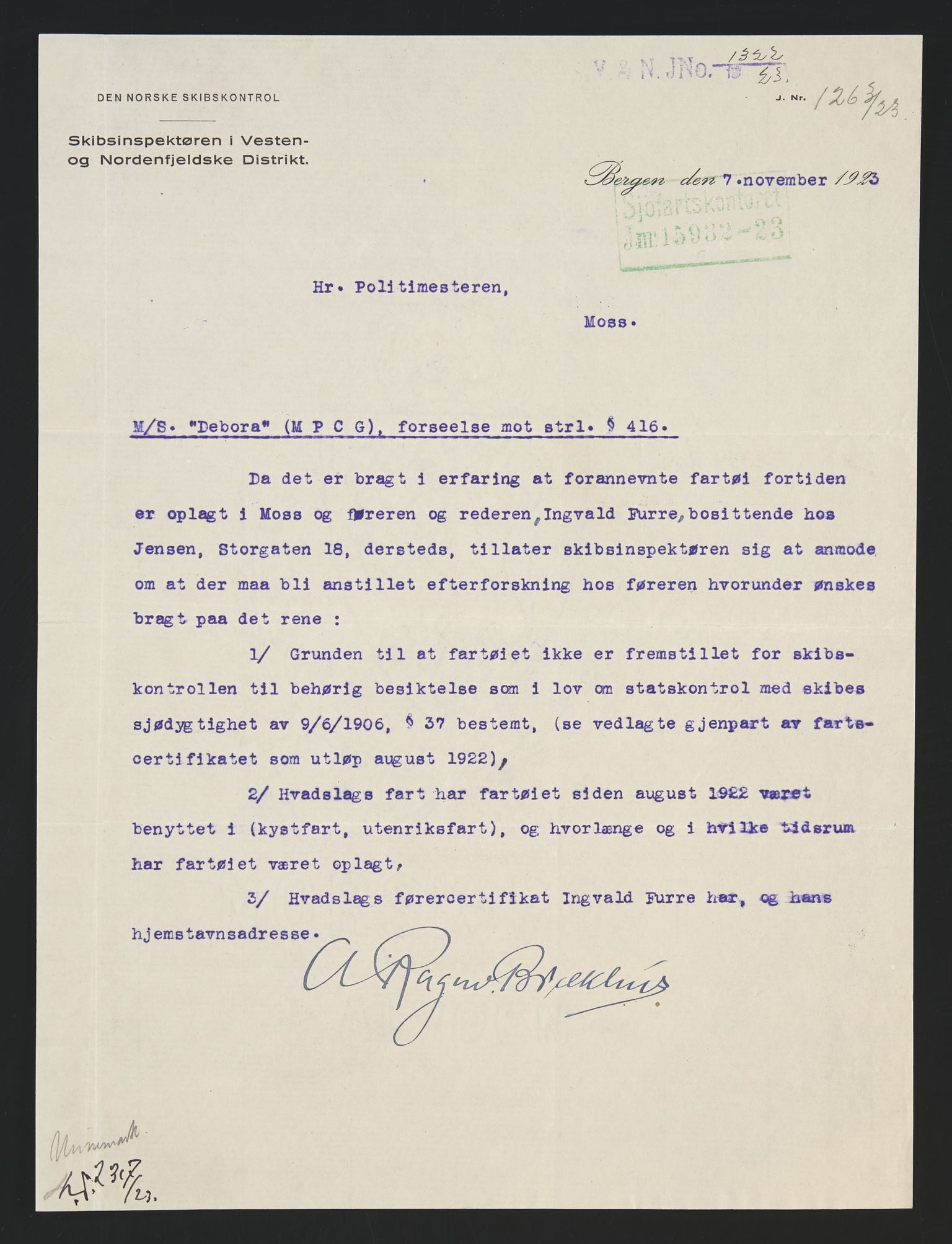 Sjøfartsdirektoratet med forløpere, skipsmapper slettede skip, AV/RA-S-4998/F/Fa/L0235: --, 1847-1930, s. 86