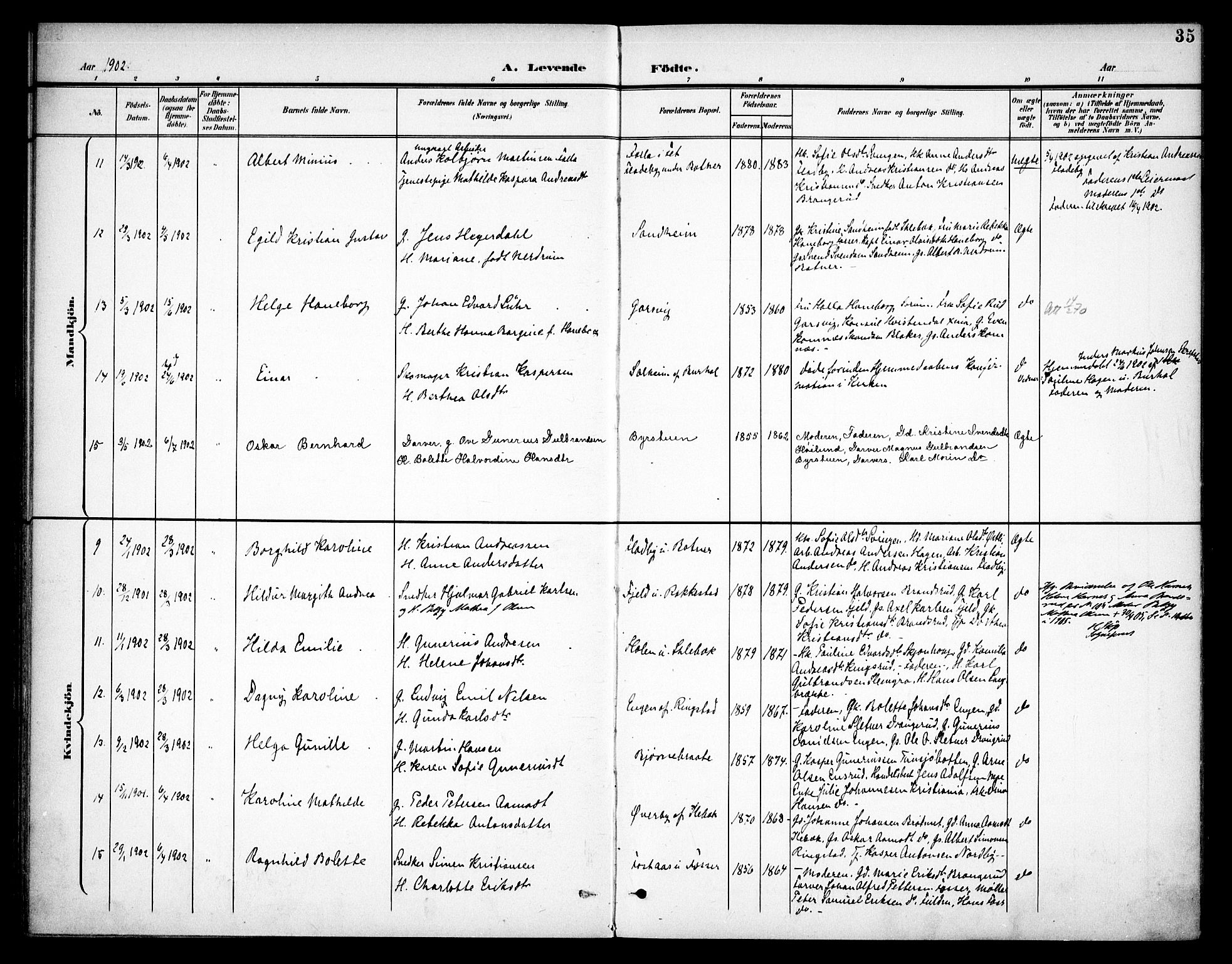 Høland prestekontor Kirkebøker, AV/SAO-A-10346a/F/Fa/L0015: Ministerialbok nr. I 15, 1897-1912, s. 35