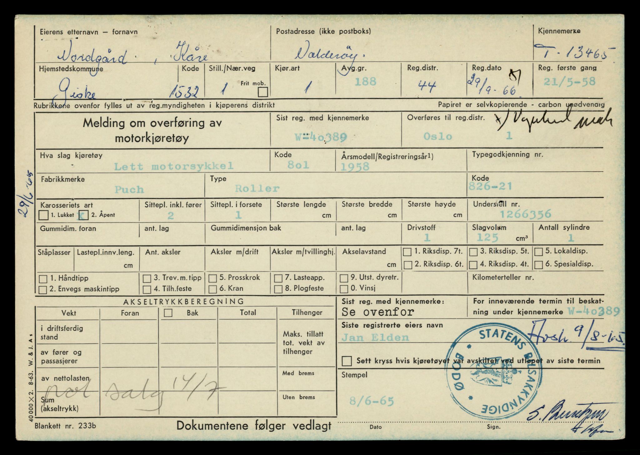 Møre og Romsdal vegkontor - Ålesund trafikkstasjon, AV/SAT-A-4099/F/Fe/L0039: Registreringskort for kjøretøy T 13361 - T 13530, 1927-1998, s. 1807