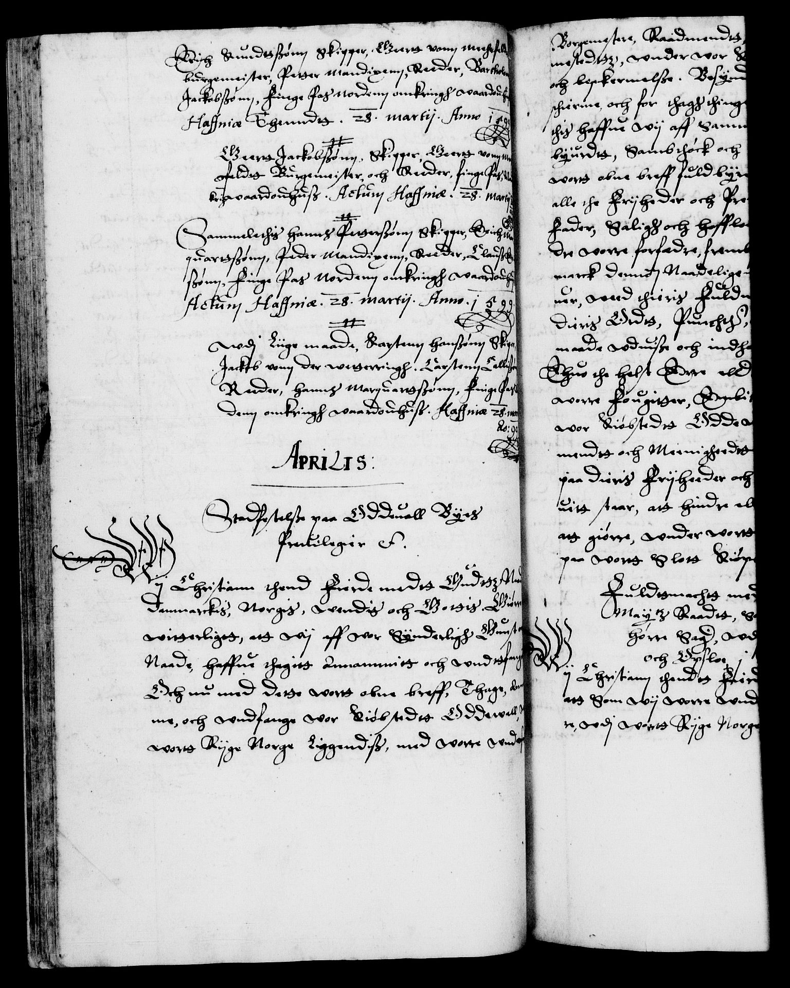 Danske Kanselli 1572-1799, RA/EA-3023/F/Fc/Fca/Fcaa/L0003: Norske registre (mikrofilm), 1596-1616, s. 105b