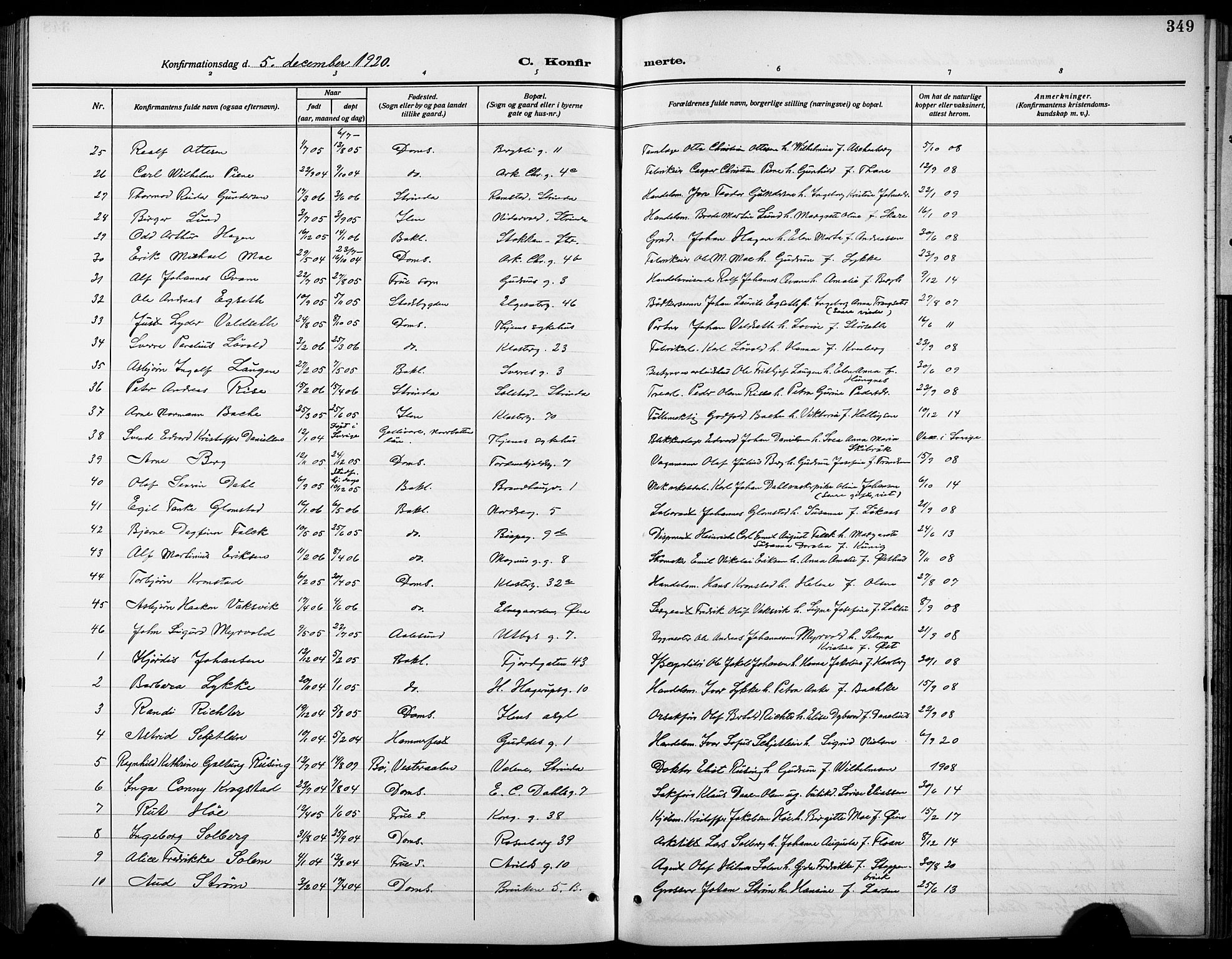 Ministerialprotokoller, klokkerbøker og fødselsregistre - Sør-Trøndelag, SAT/A-1456/601/L0096: Klokkerbok nr. 601C14, 1911-1931, s. 349