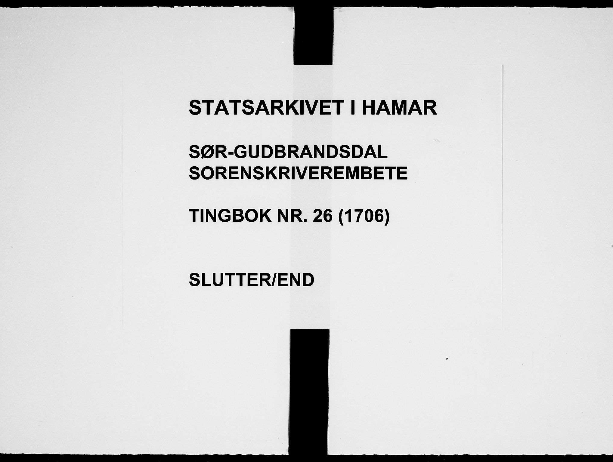 Sorenskriverier i Gudbrandsdalen, AV/SAH-TING-036/G/Gb/Gbb/L0026: Tingbok - Sør-Gudbrandsdal, 1706