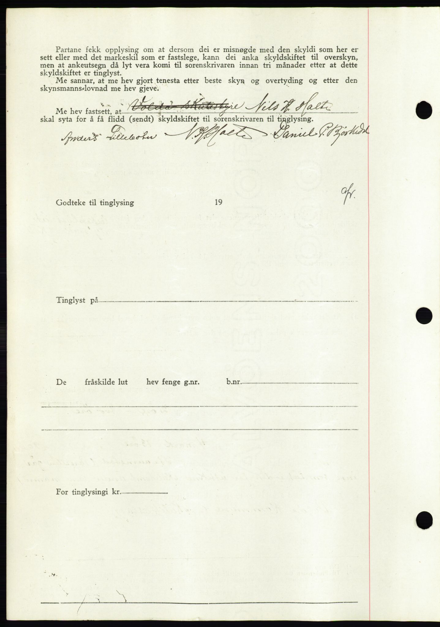 Søre Sunnmøre sorenskriveri, SAT/A-4122/1/2/2C/L0073: Pantebok nr. 67, 1941-1942, Dagboknr: 1211/1941