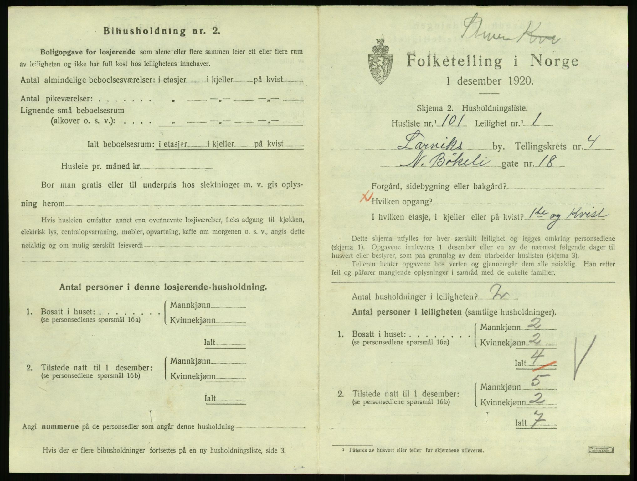 SAKO, Folketelling 1920 for 0707 Larvik kjøpstad, 1920, s. 4676