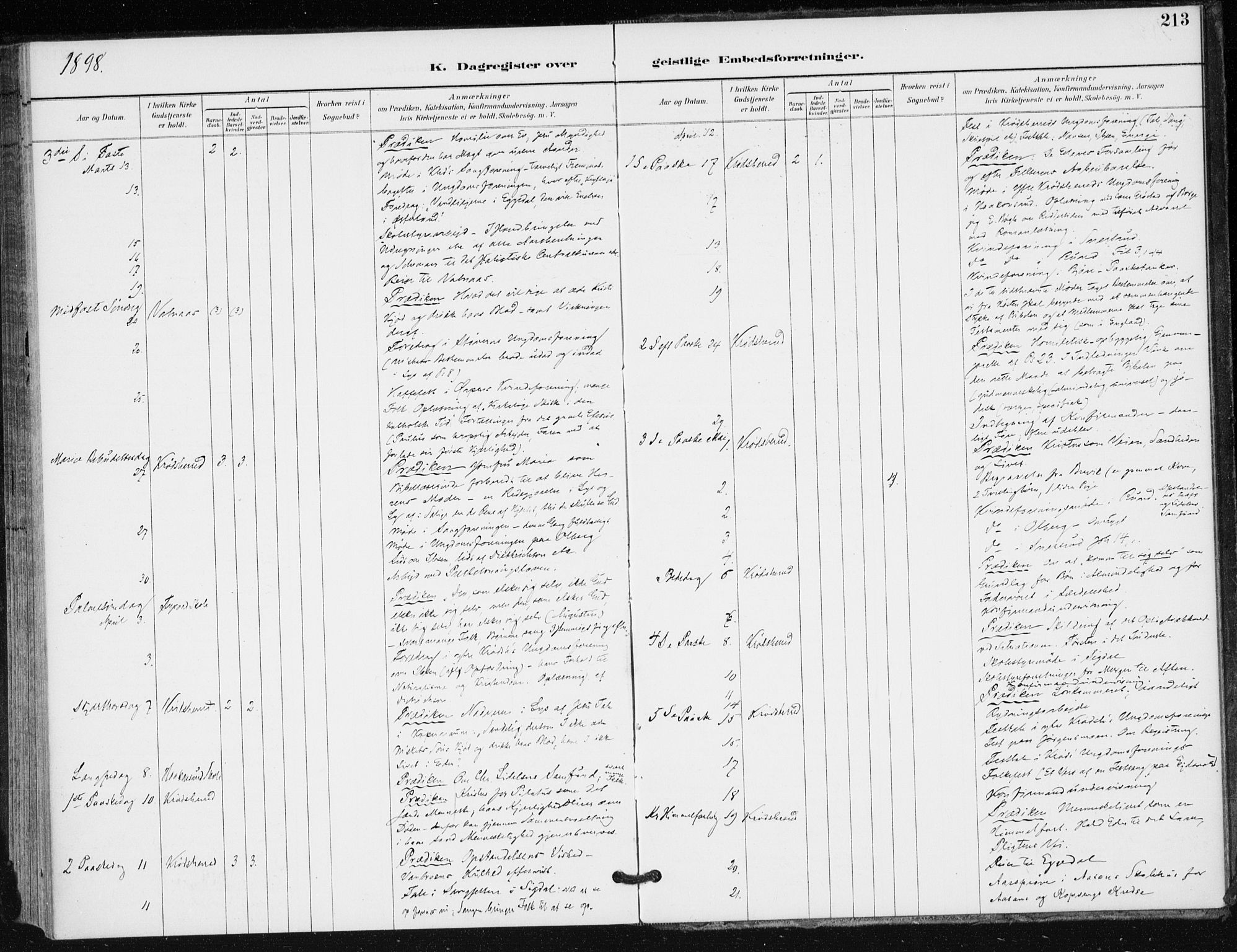 Krødsherad kirkebøker, AV/SAKO-A-19/F/Fa/L0006: Ministerialbok nr. 6, 1889-1899, s. 213