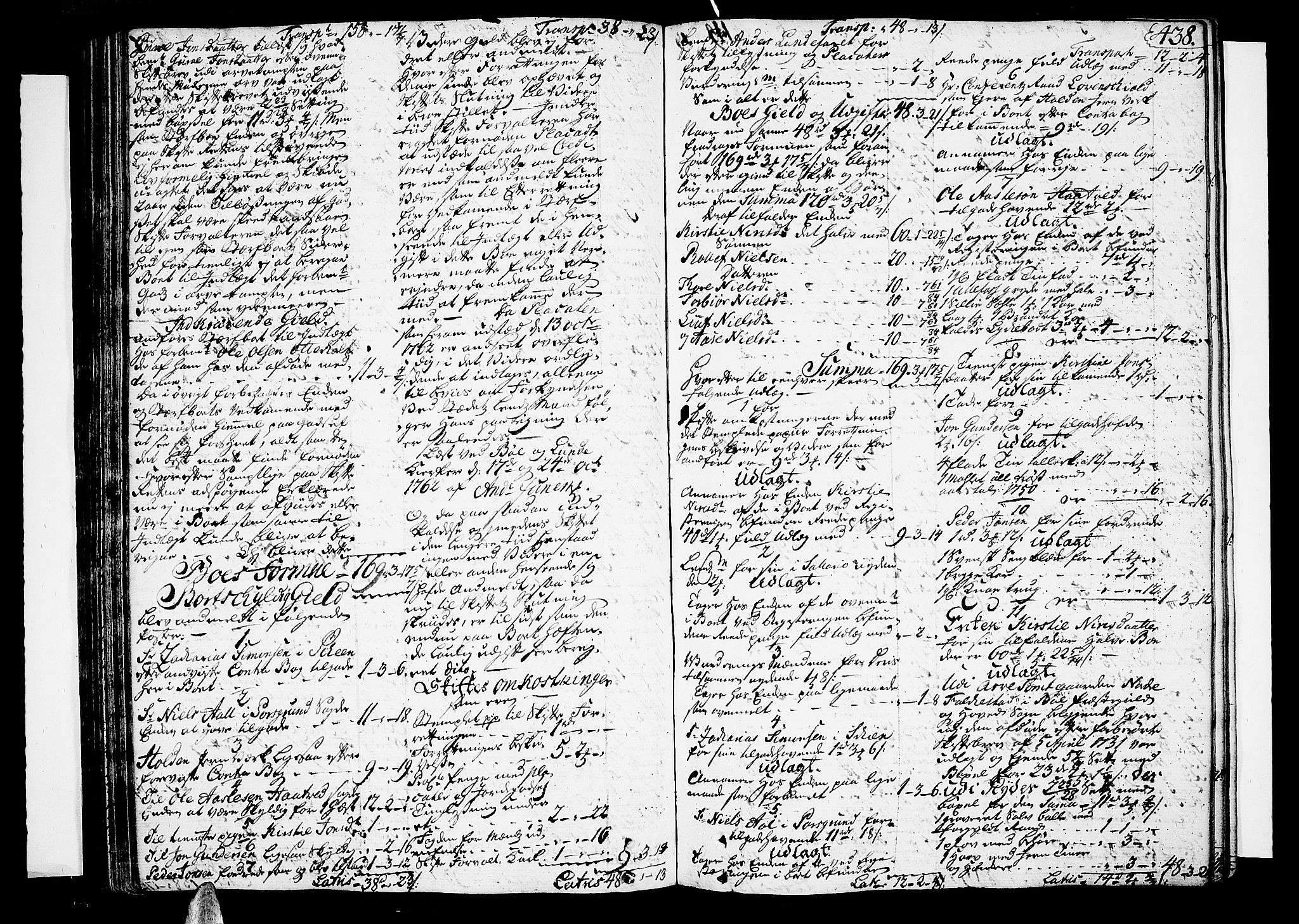 Nedre Telemark sorenskriveri, AV/SAKO-A-135/H/Hb/Hba/L0014a: Skifteprotokoll, 1757-1764, s. 437b-438a