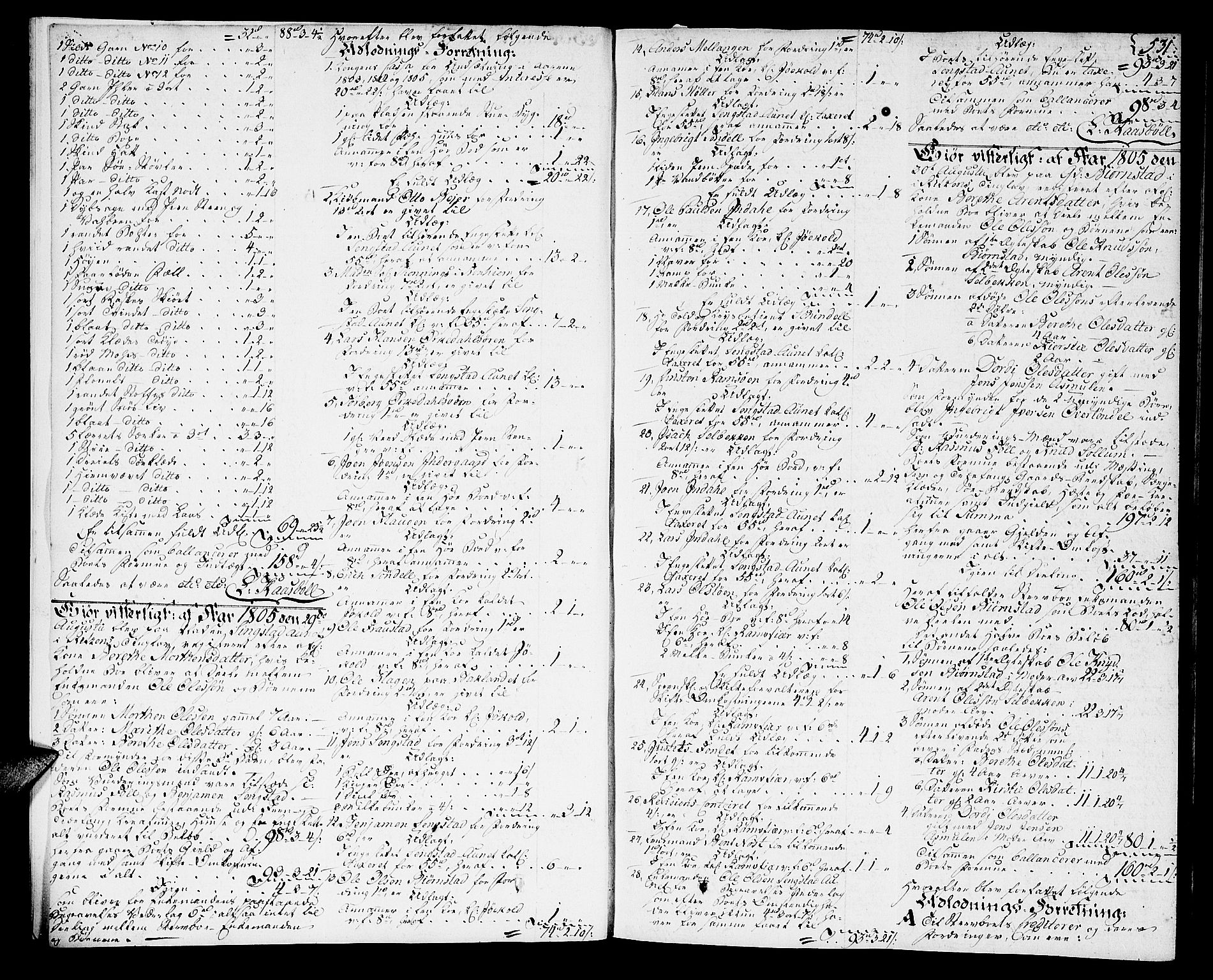 Fosen sorenskriveri, AV/SAT-A-1107/1/3/3A/L0016: Skifteprotokoll nr. 11 III, 1805-1811, s. 530b-531a
