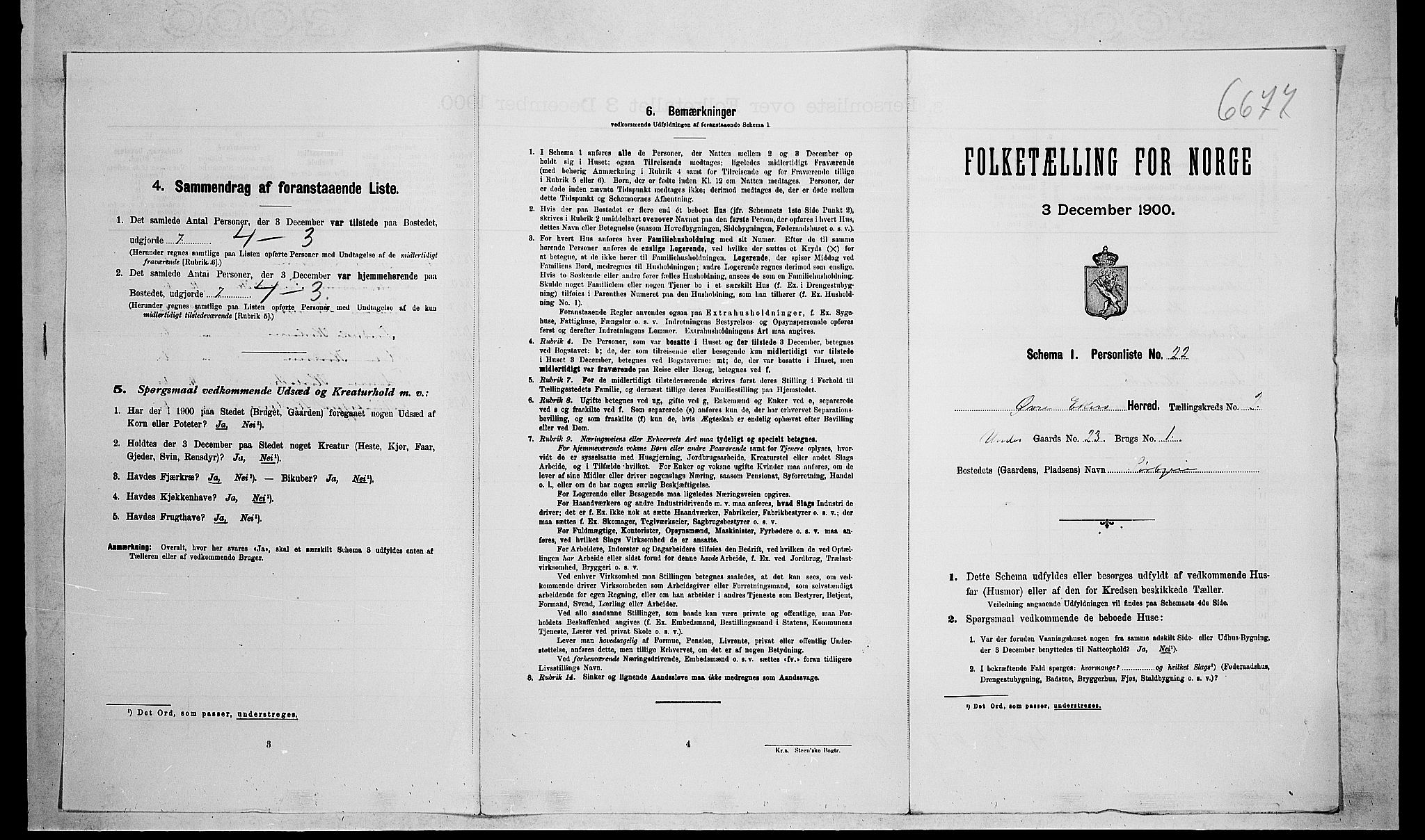 RA, Folketelling 1900 for 0624 Øvre Eiker herred, 1900, s. 422