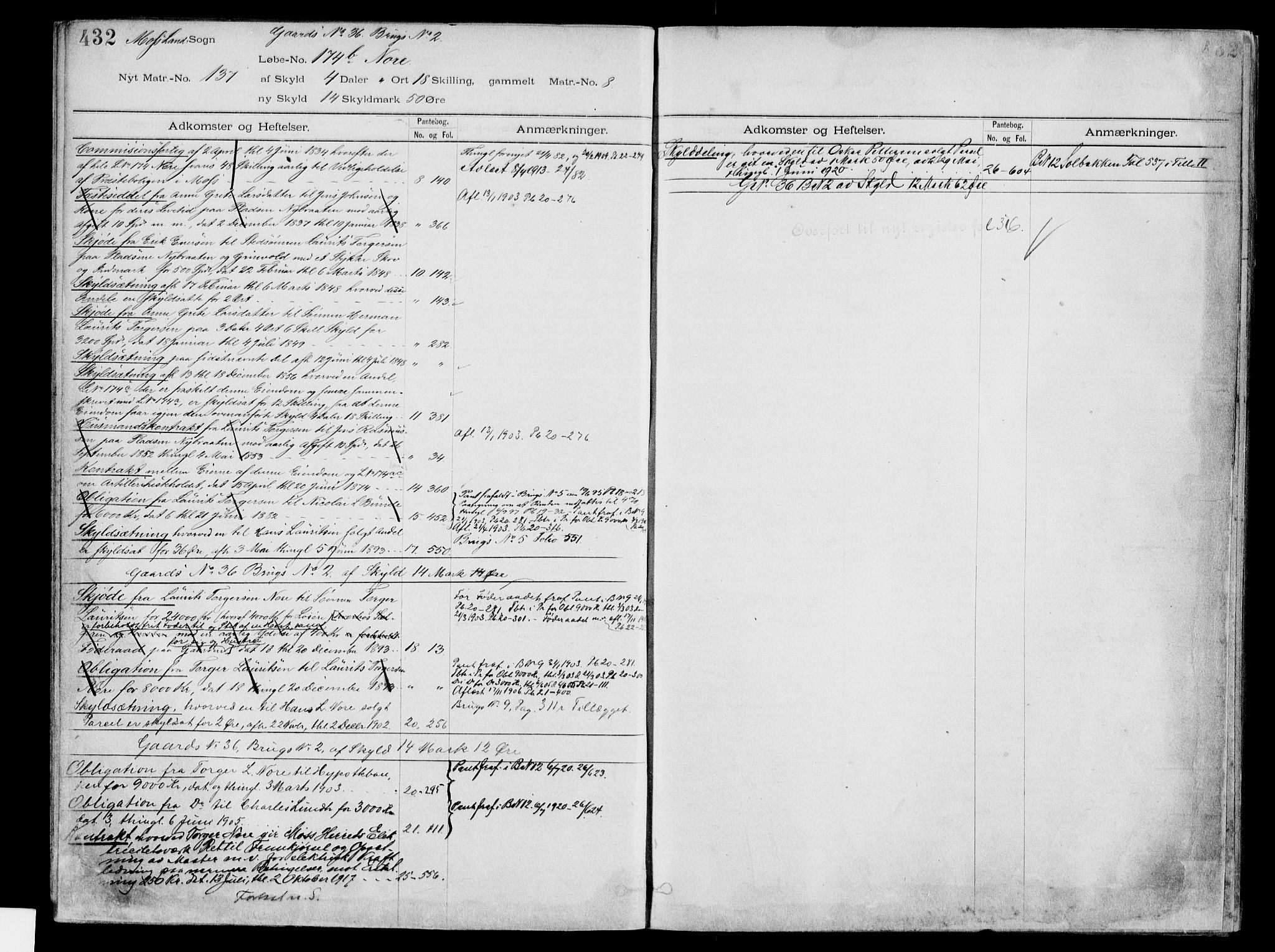 Moss sorenskriveri, AV/SAO-A-10168: Panteregister nr. IV 3b, 1769-1926, s. 432