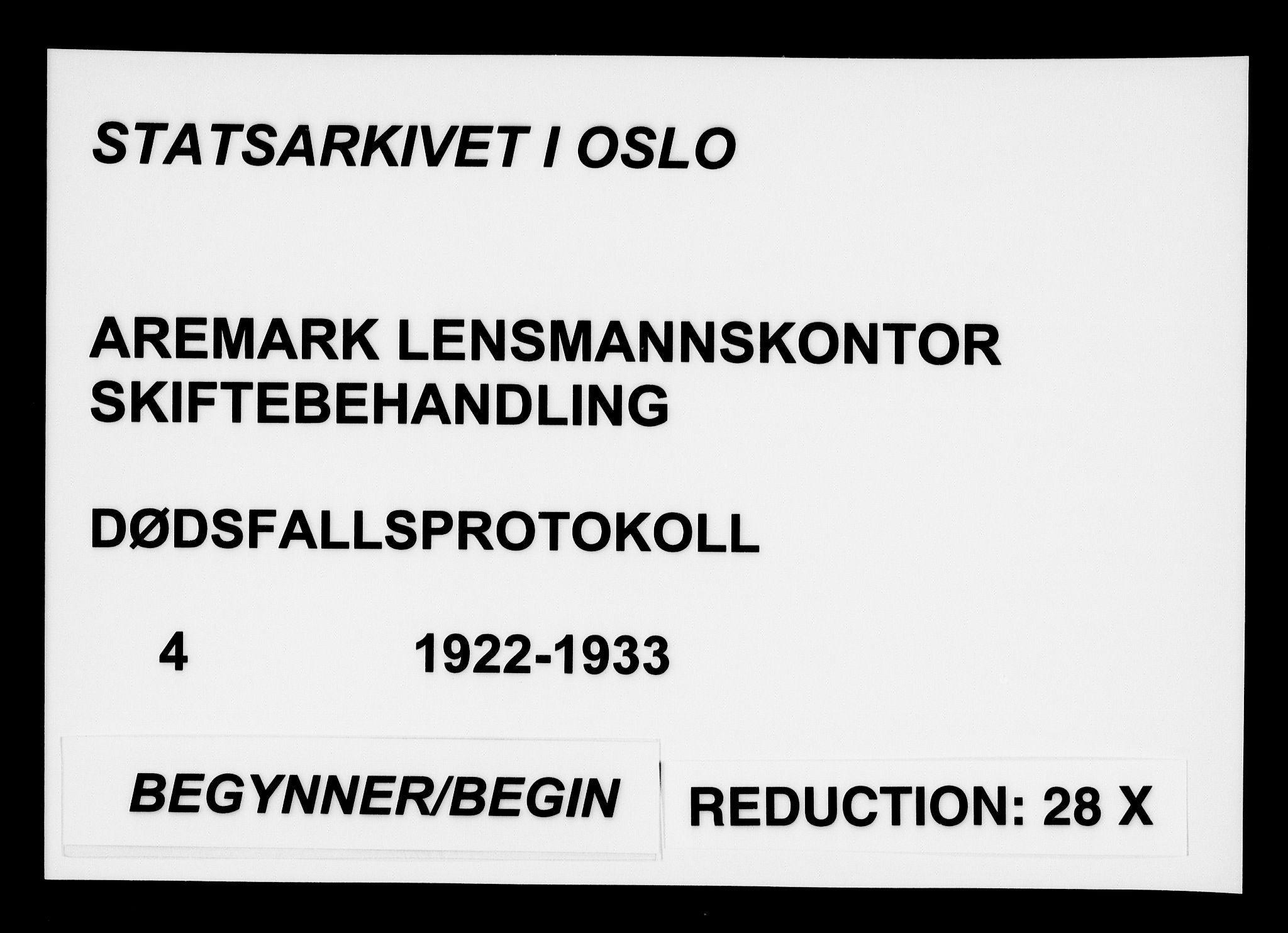 Aremark lensmannskontor, SAO/A-10631/H/Ha/L0004: Dødsfallsprotokoll, 1922-1933
