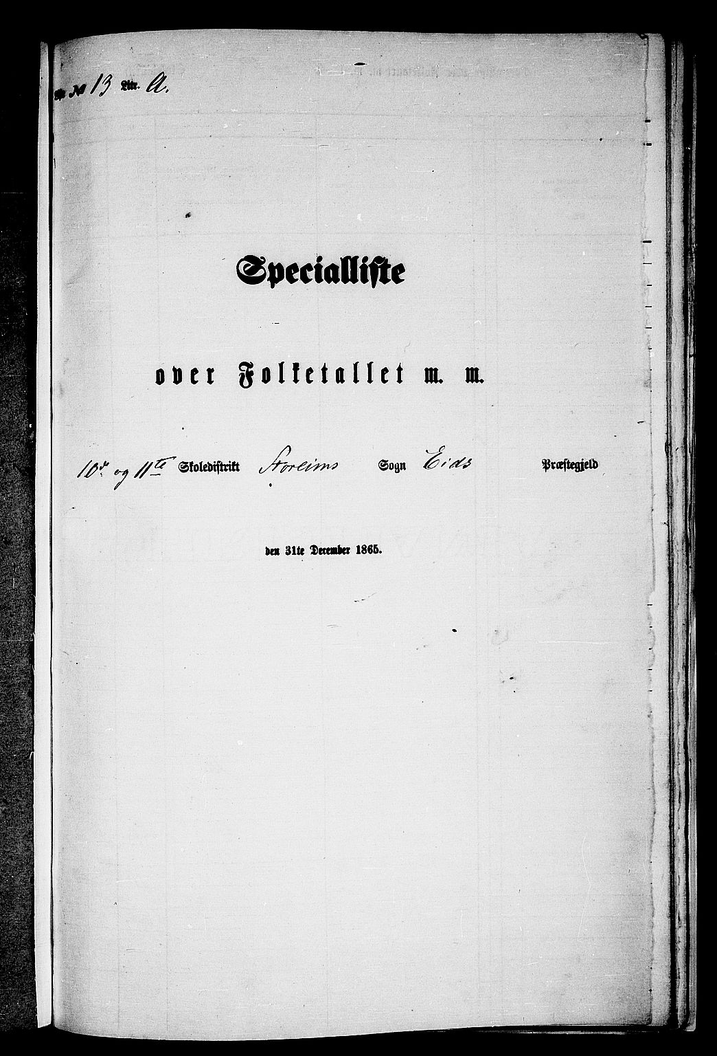 RA, Folketelling 1865 for 1443P Eid prestegjeld, 1865, s. 193