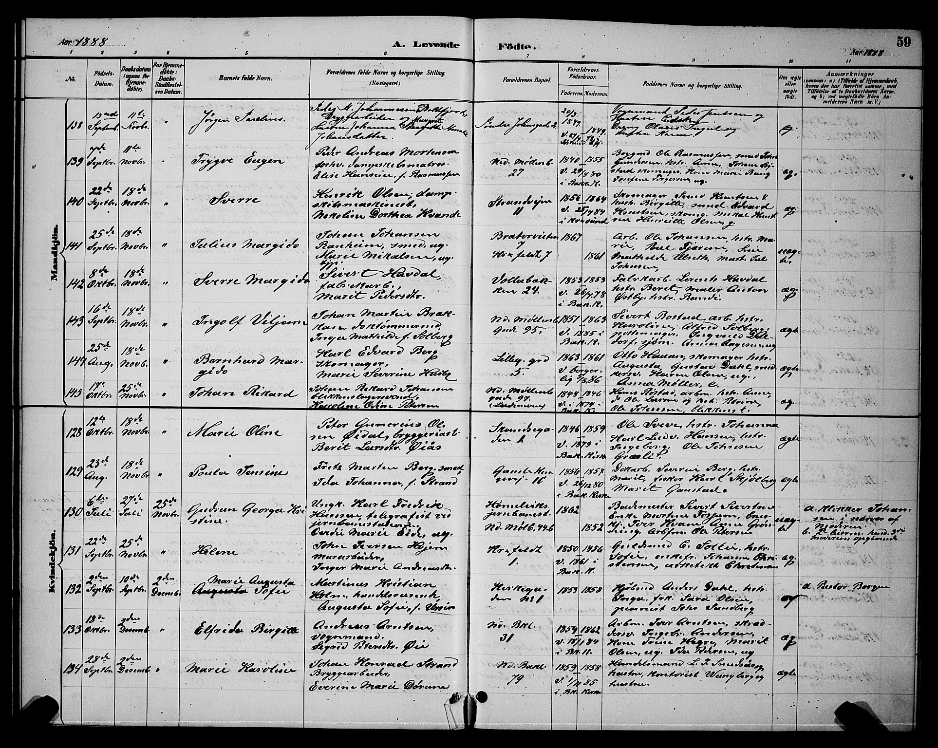 Ministerialprotokoller, klokkerbøker og fødselsregistre - Sør-Trøndelag, AV/SAT-A-1456/604/L0222: Klokkerbok nr. 604C05, 1886-1895, s. 59