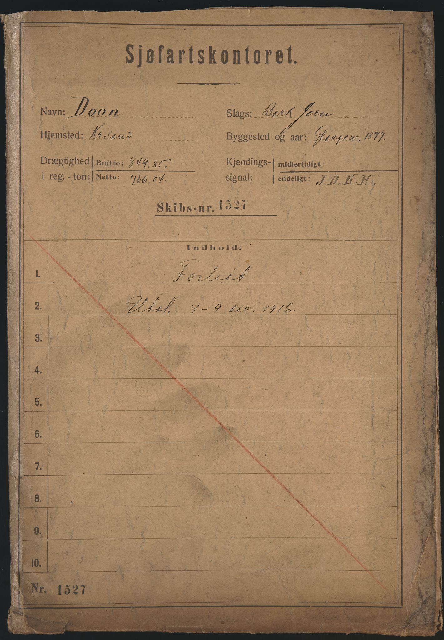 Sjøfartsdirektoratet med forløpere, skipsmapper slettede skip, AV/RA-S-4998/F/Fa/L0246: --, 1866-1933, s. 294