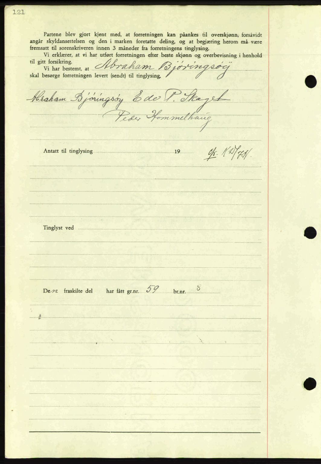 Nordmøre sorenskriveri, AV/SAT-A-4132/1/2/2Ca: Pantebok nr. A82, 1937-1938, Dagboknr: 2134/1937