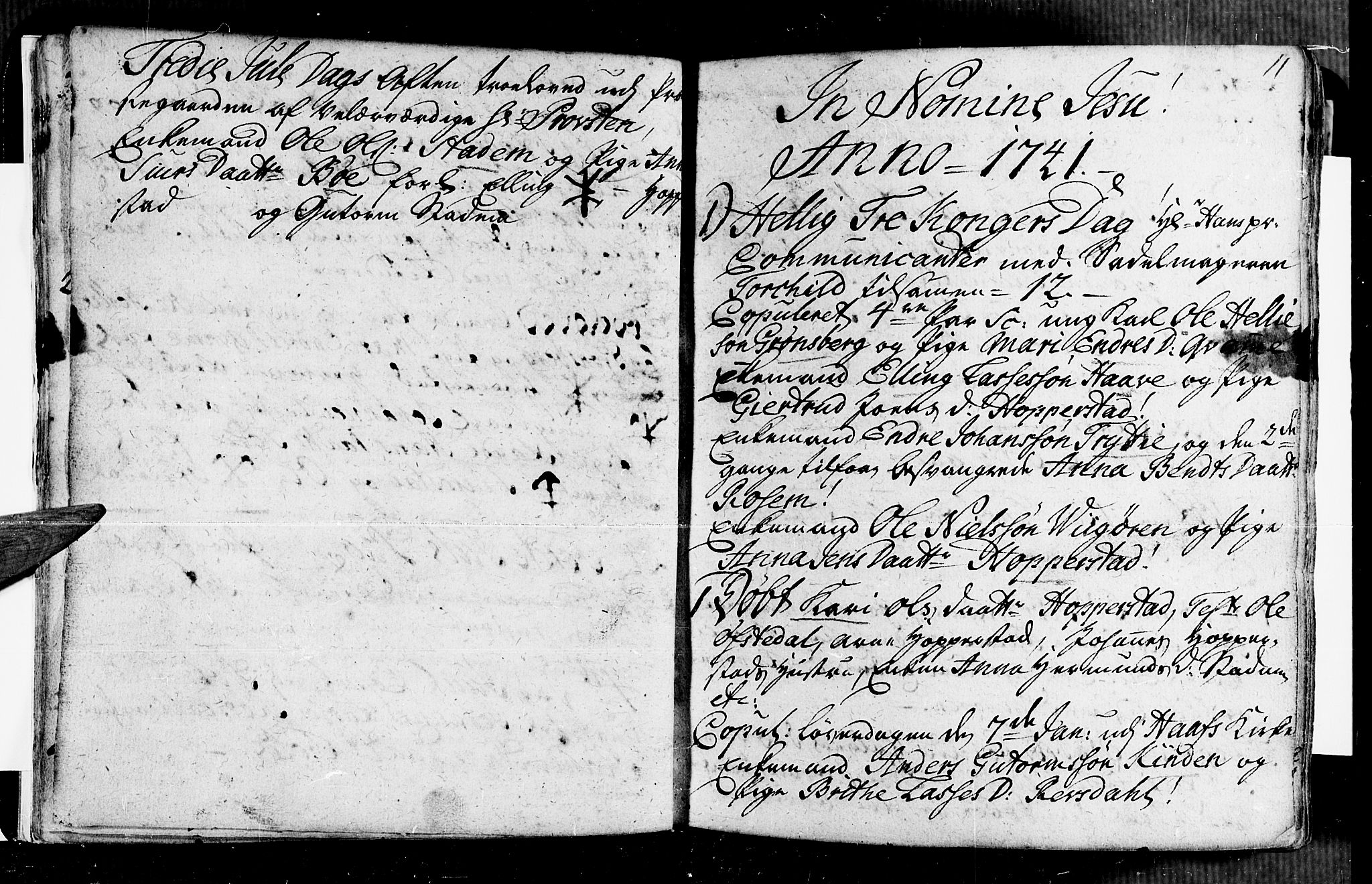 Vik sokneprestembete, SAB/A-81501: Ministerialbok nr. A 2 /1, 1740-1757, s. 11
