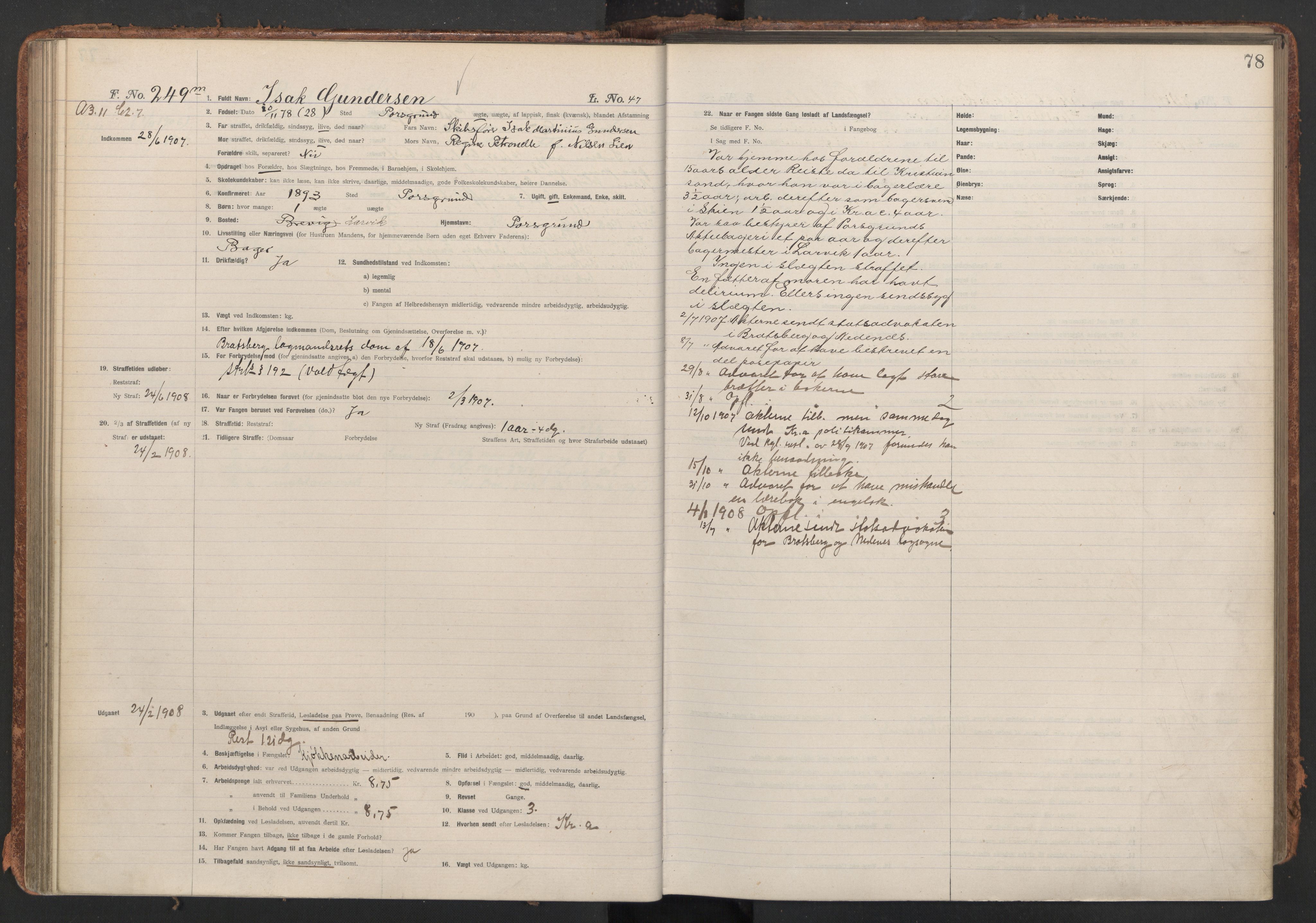 Botsfengslet, AV/RA-S-1539/D/Db/Dbb/L0041: 172m - 530m, 1907-1908, s. 78