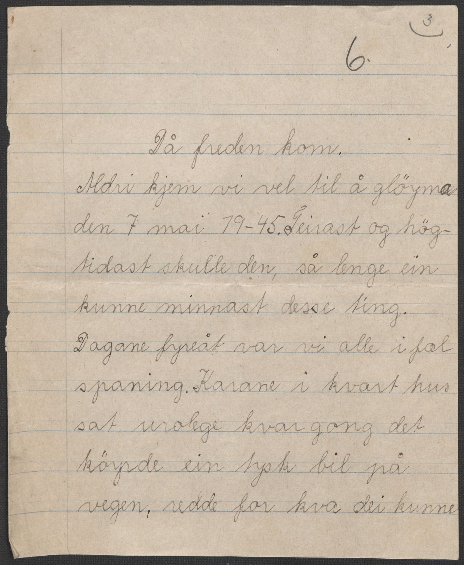 Det norske totalavholdsselskap, AV/RA-PA-0419/E/Eb/L0603: Skolestiler om krigstida (ordnet topografisk etter distrikt og skole), 1946, s. 527