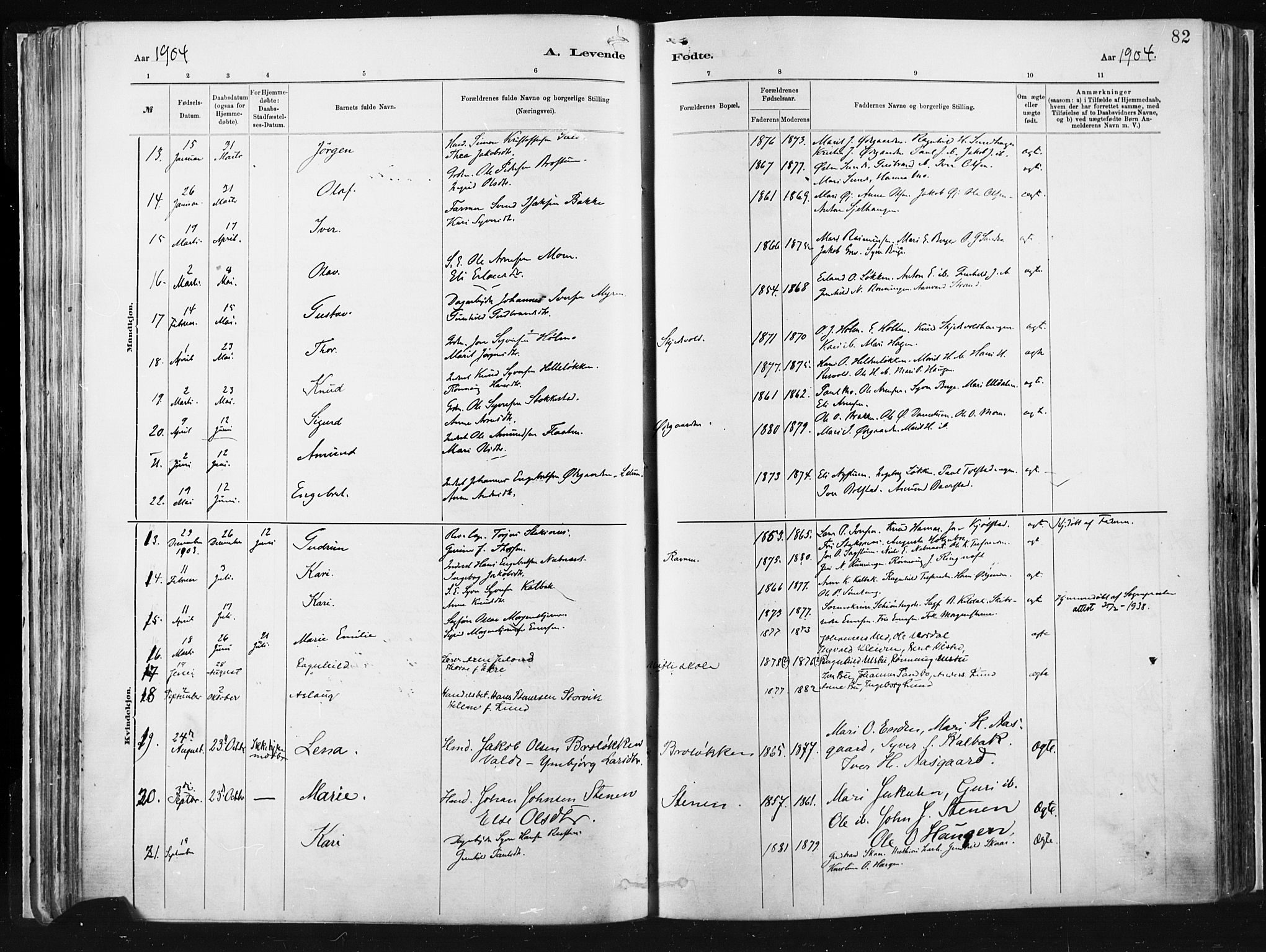 Vågå prestekontor, AV/SAH-PREST-076/H/Ha/Haa/L0009: Ministerialbok nr. 9, 1886-1904, s. 82