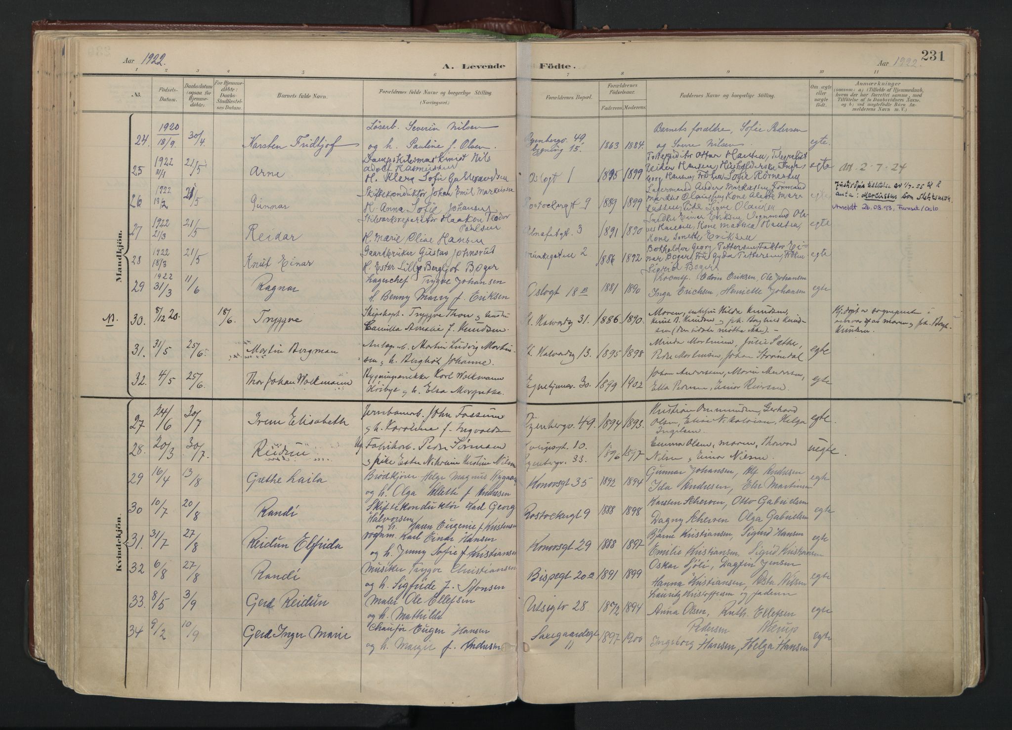 Gamlebyen prestekontor Kirkebøker, AV/SAO-A-10884/F/Fa/L0010: Ministerialbok nr. 10, 1895-1935, s. 231
