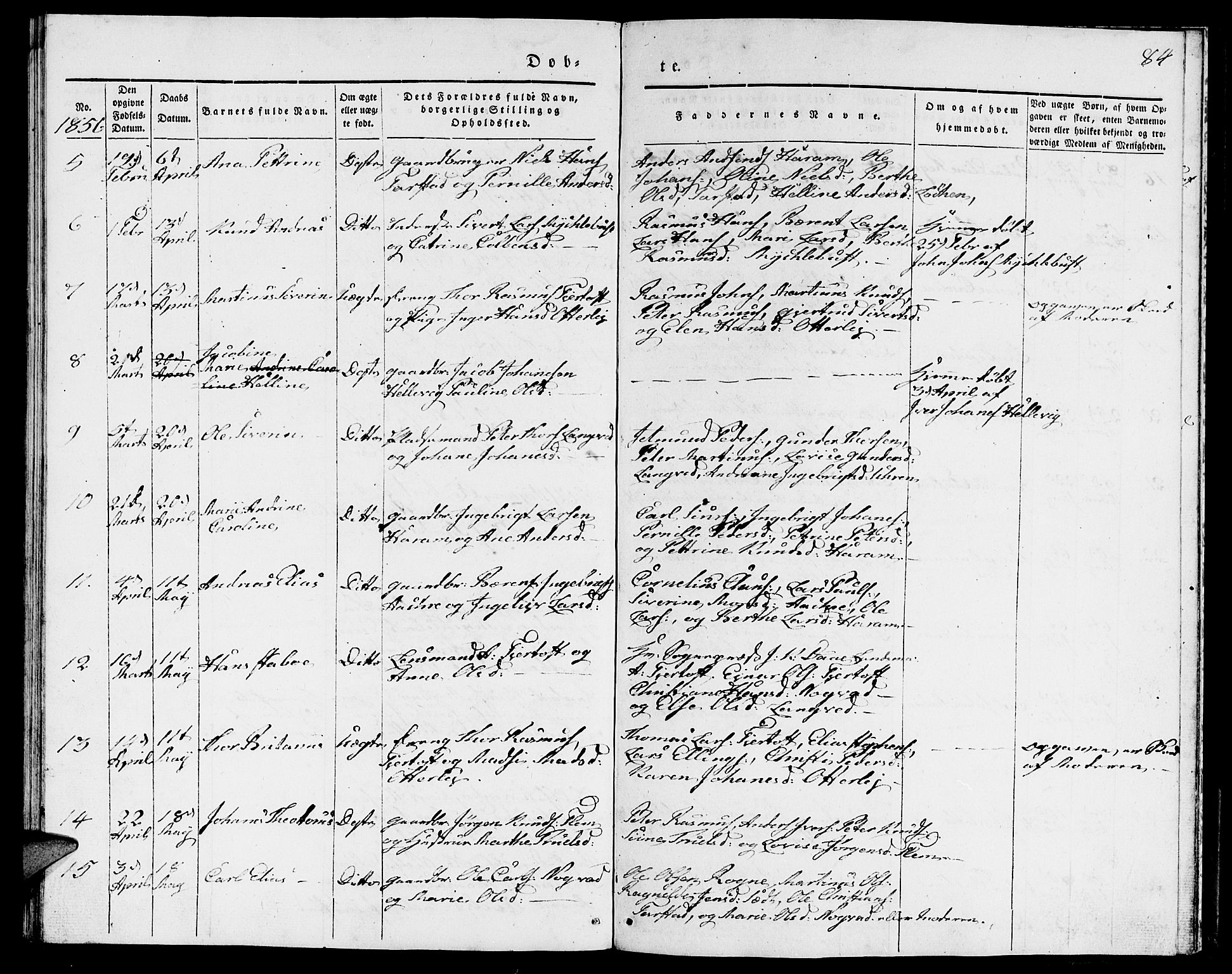 Ministerialprotokoller, klokkerbøker og fødselsregistre - Møre og Romsdal, AV/SAT-A-1454/536/L0507: Klokkerbok nr. 536C02, 1839-1859, s. 84