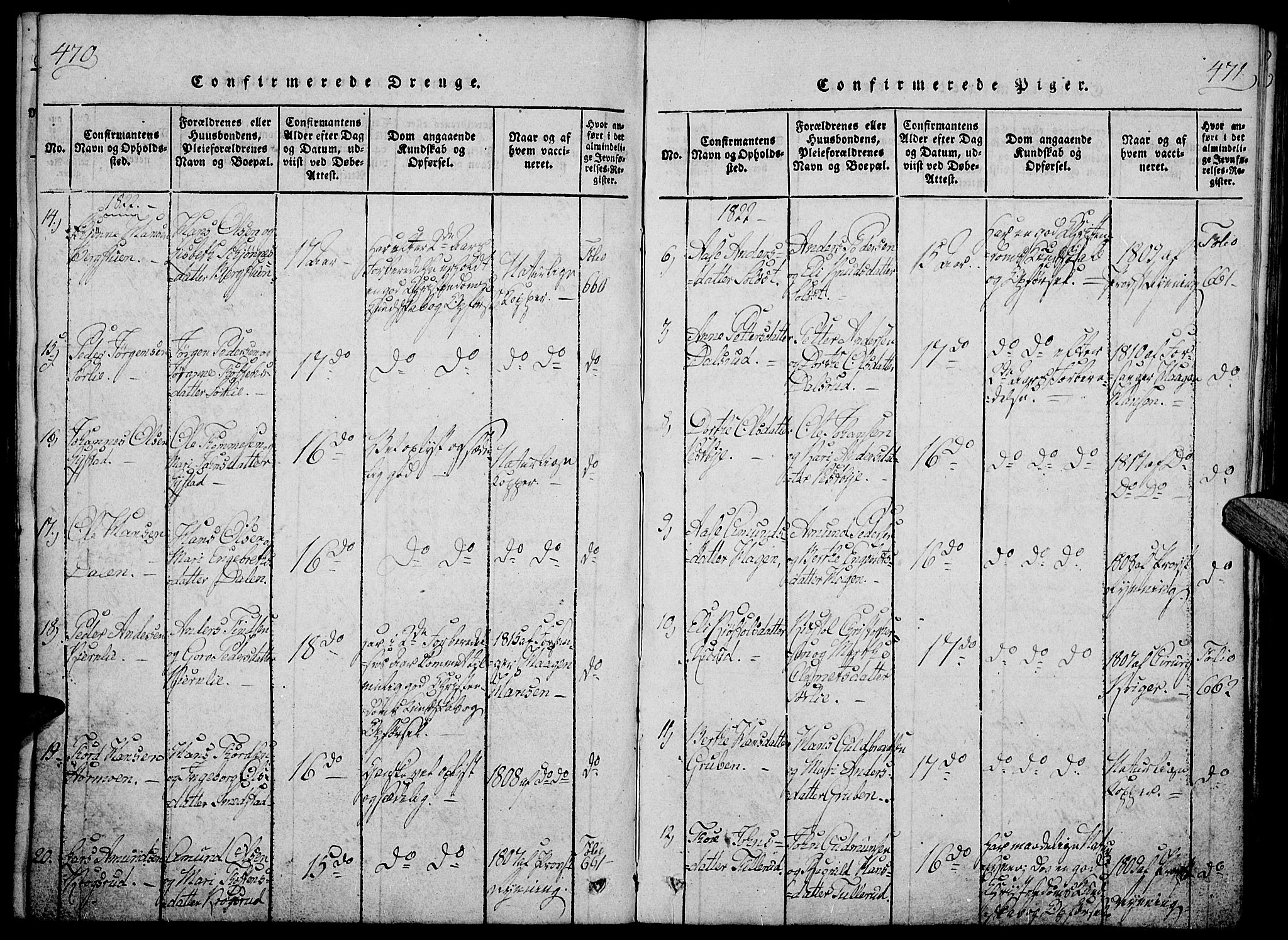 Nord-Odal prestekontor, AV/SAH-PREST-032/H/Ha/Haa/L0001: Ministerialbok nr. 1, 1819-1838, s. 470-471