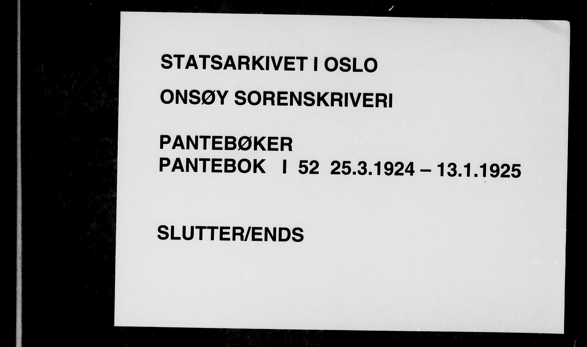 Onsøy sorenskriveri, SAO/A-10474/G/Ga/Gaa/L0052: Pantebok nr. I 52, 1924-1925