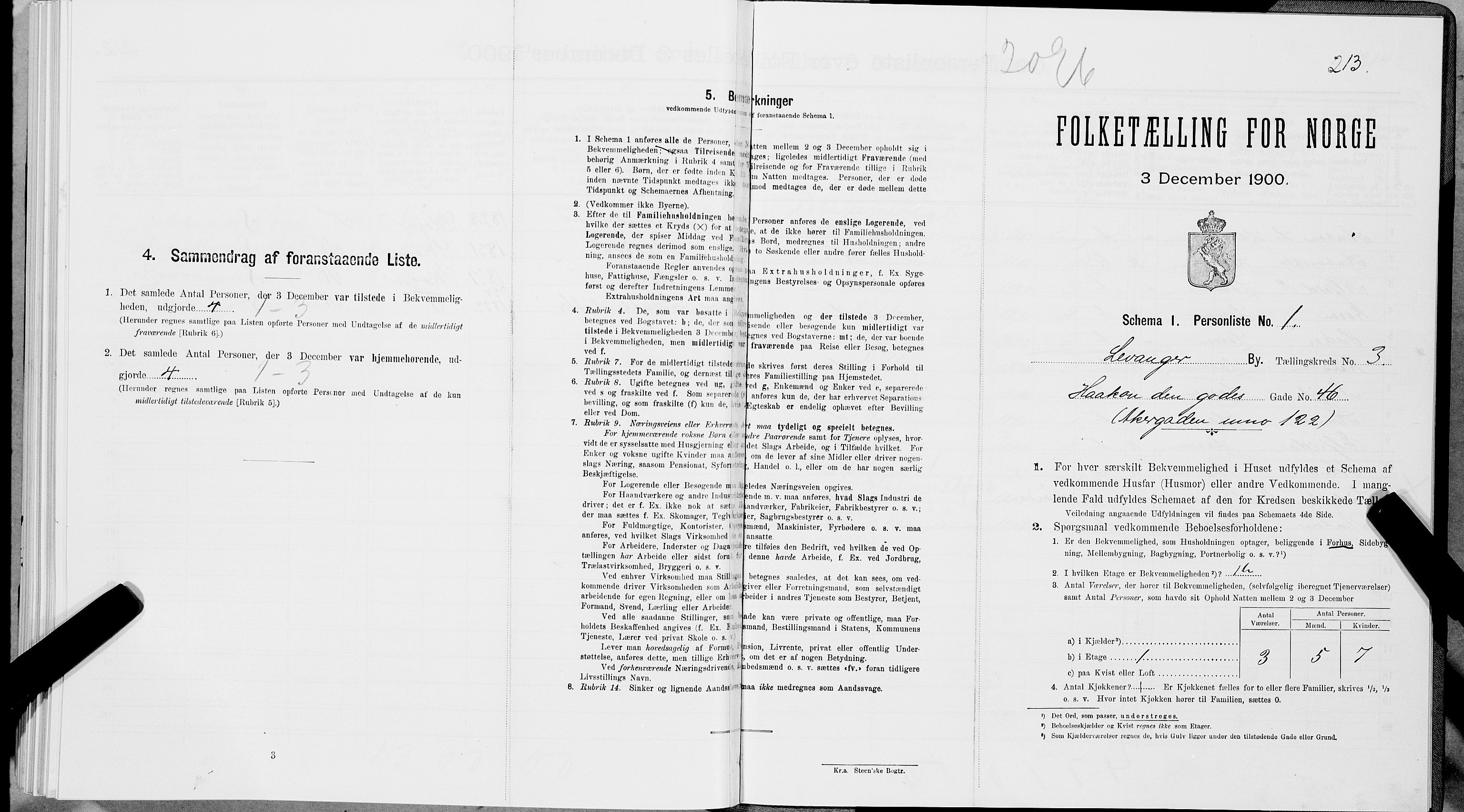 SAT, Folketelling 1900 for 1701 Levanger kjøpstad, 1900, s. 555