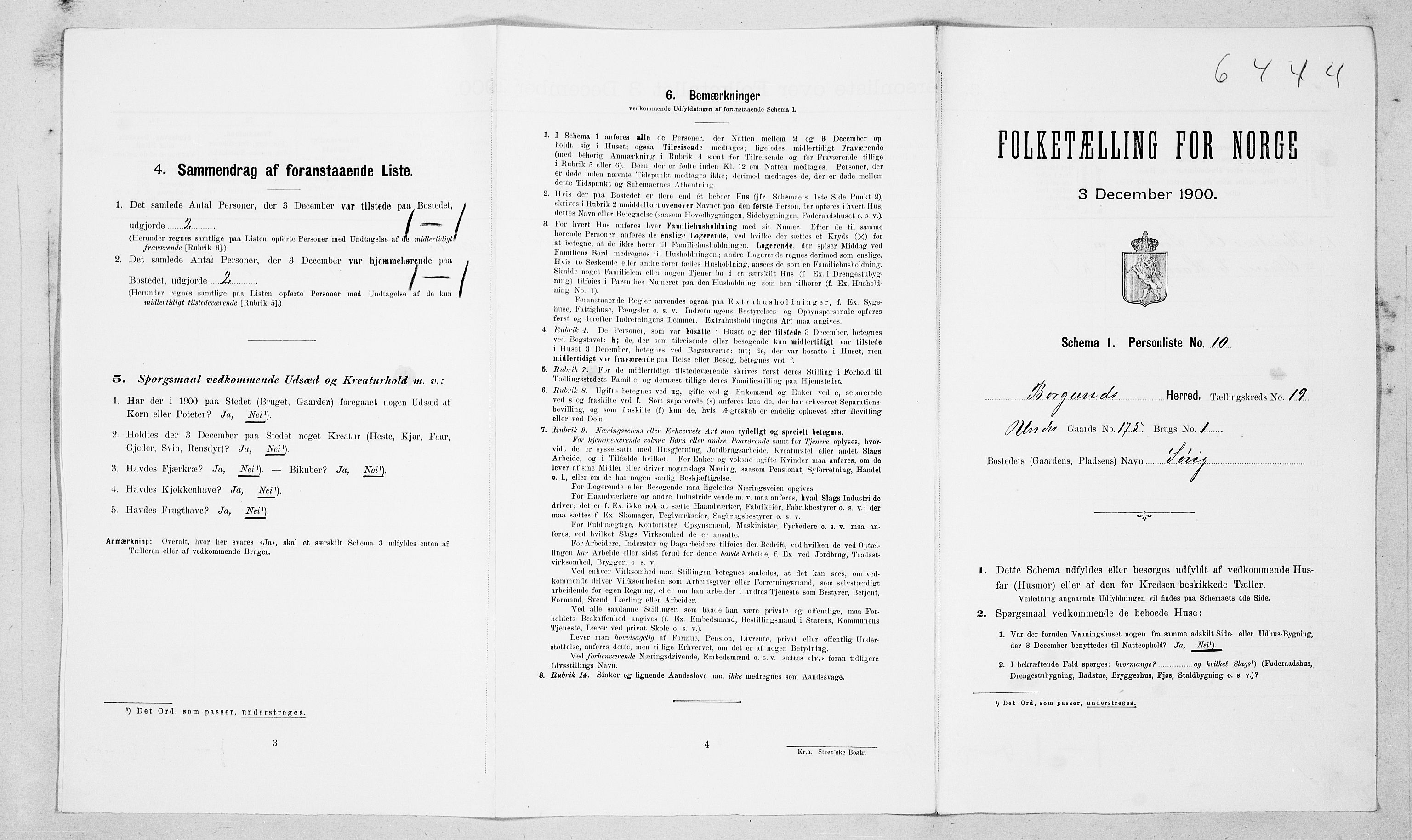 SAT, Folketelling 1900 for 1531 Borgund herred, 1900, s. 1901