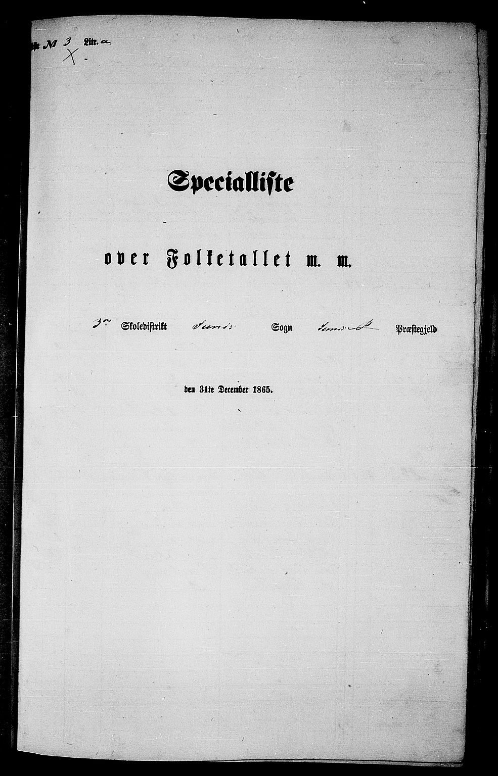 RA, Folketelling 1865 for 1245P Sund prestegjeld, 1865, s. 45