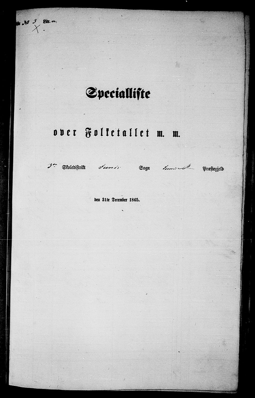 RA, Folketelling 1865 for 1245P Sund prestegjeld, 1865, s. 45