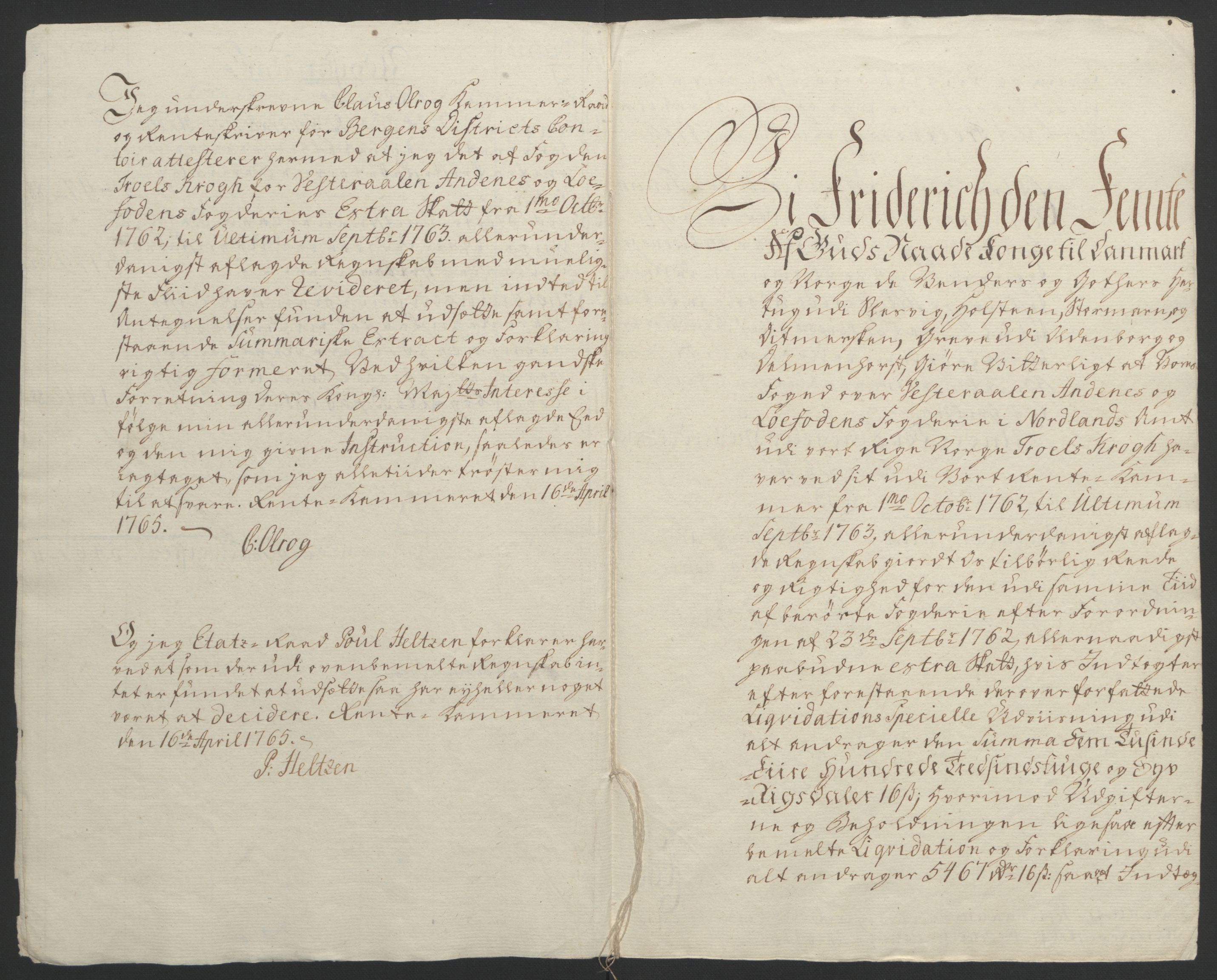 Rentekammeret inntil 1814, Reviderte regnskaper, Fogderegnskap, RA/EA-4092/R67/L4747: Ekstraskatten Vesterålen, Andenes og Lofoten, 1762-1766, s. 37
