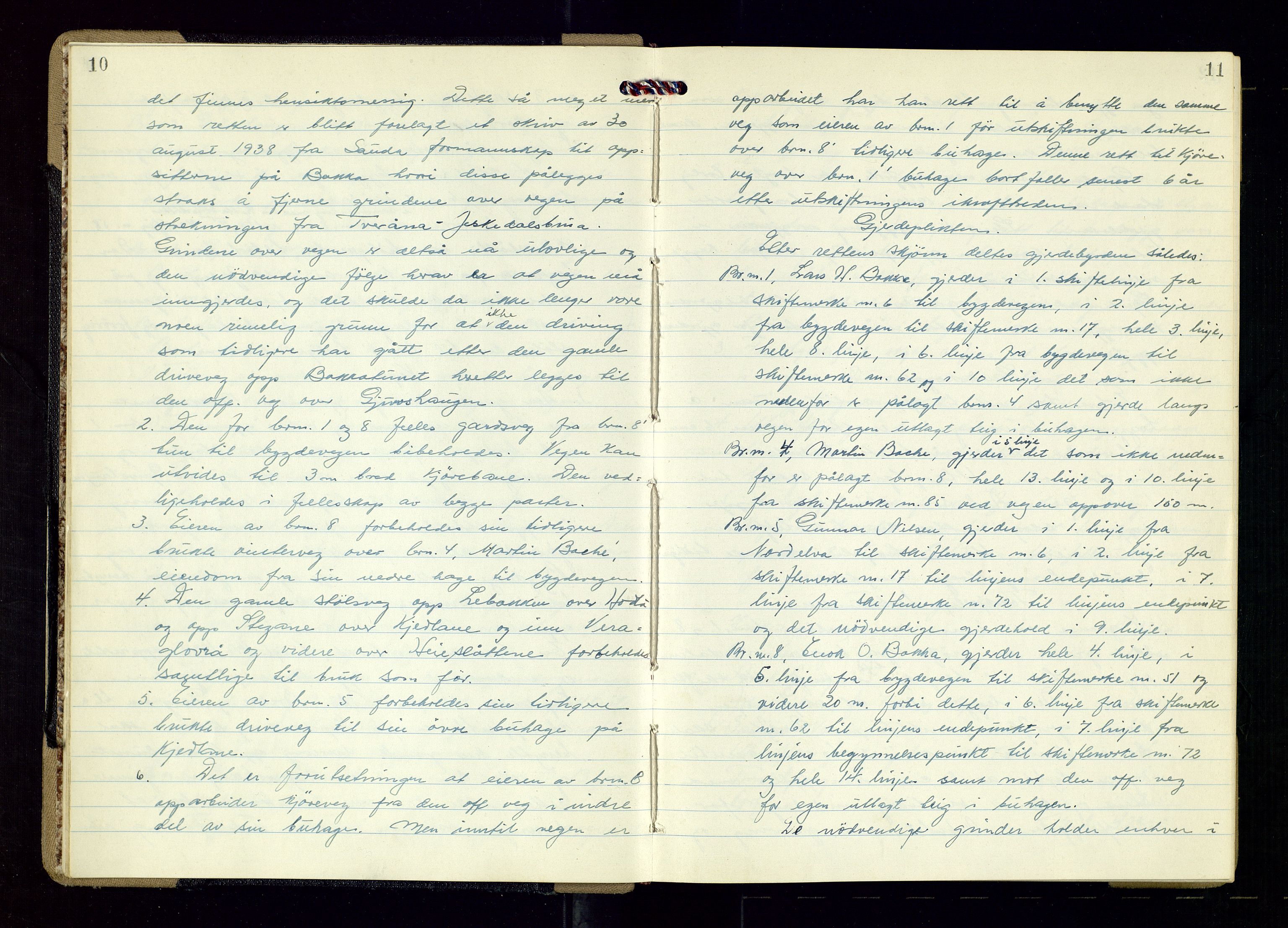 Nord-Rogaland jordskifterett, AV/SAST-A-102427/Oaa/L0002: Jordskifterettsbok nr. 23.  Ryfylke, 1947-1954, s. 10-11
